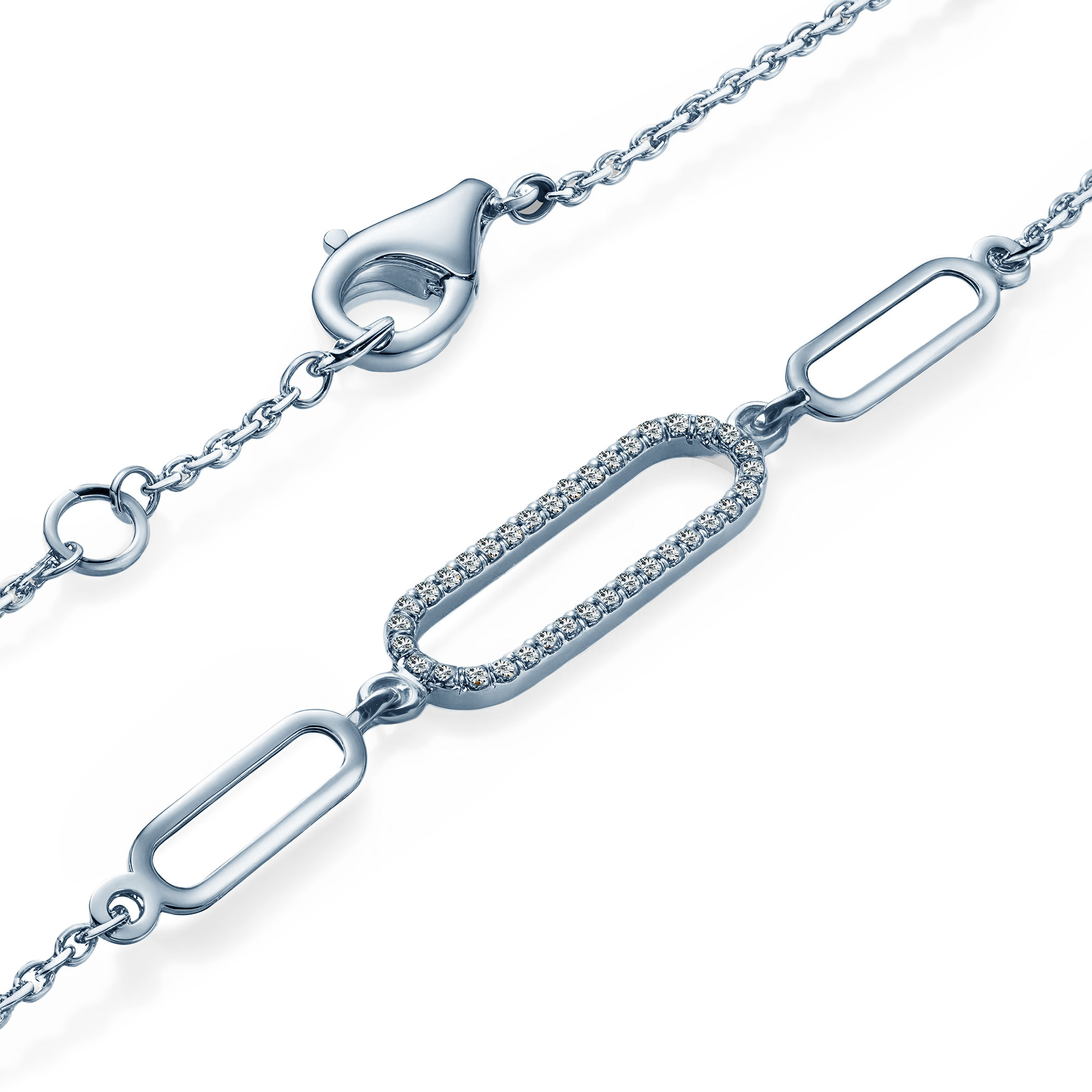 Armband Savicki: Weißgold 585, Diamanten