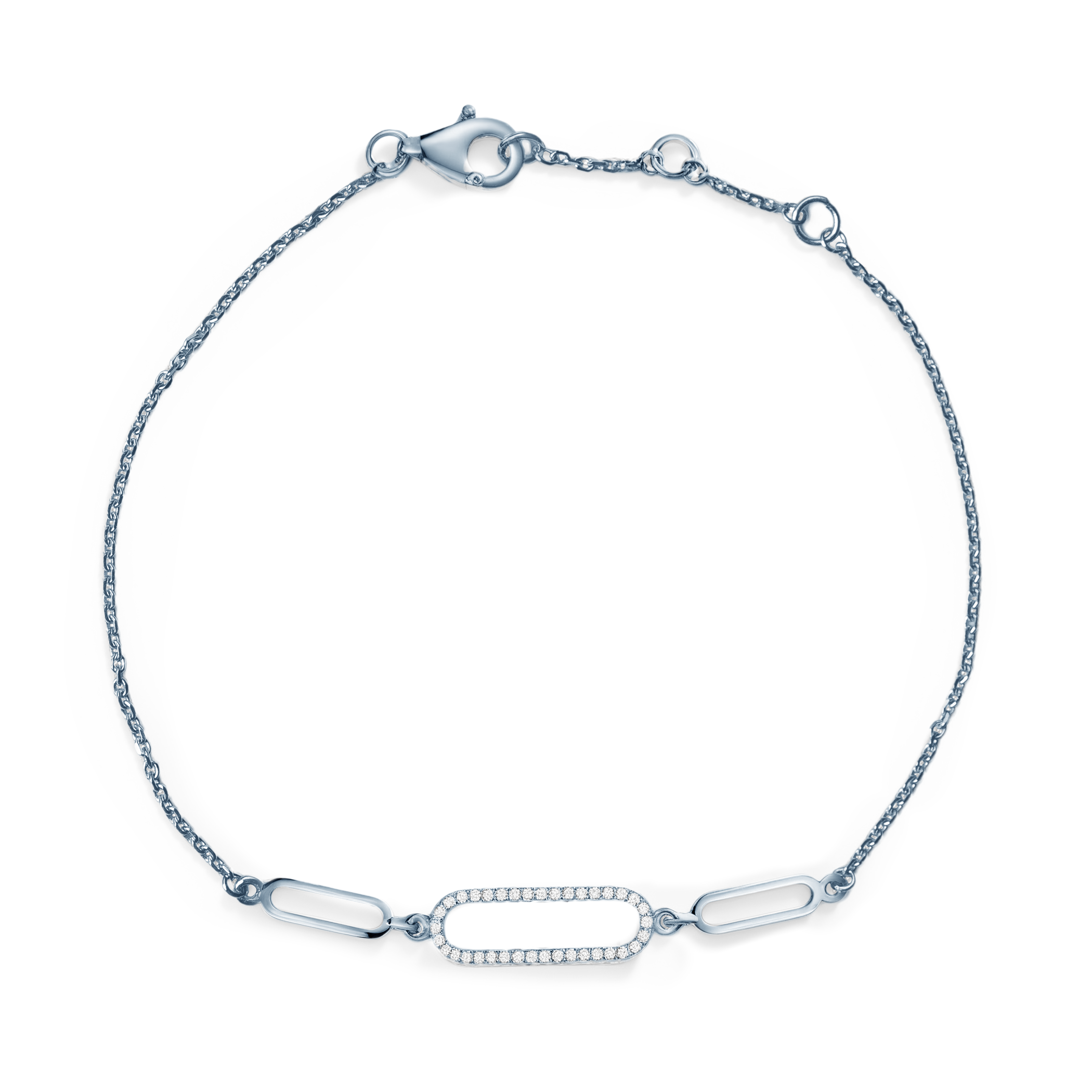 Armband Savicki: Weißgold 585, Diamanten