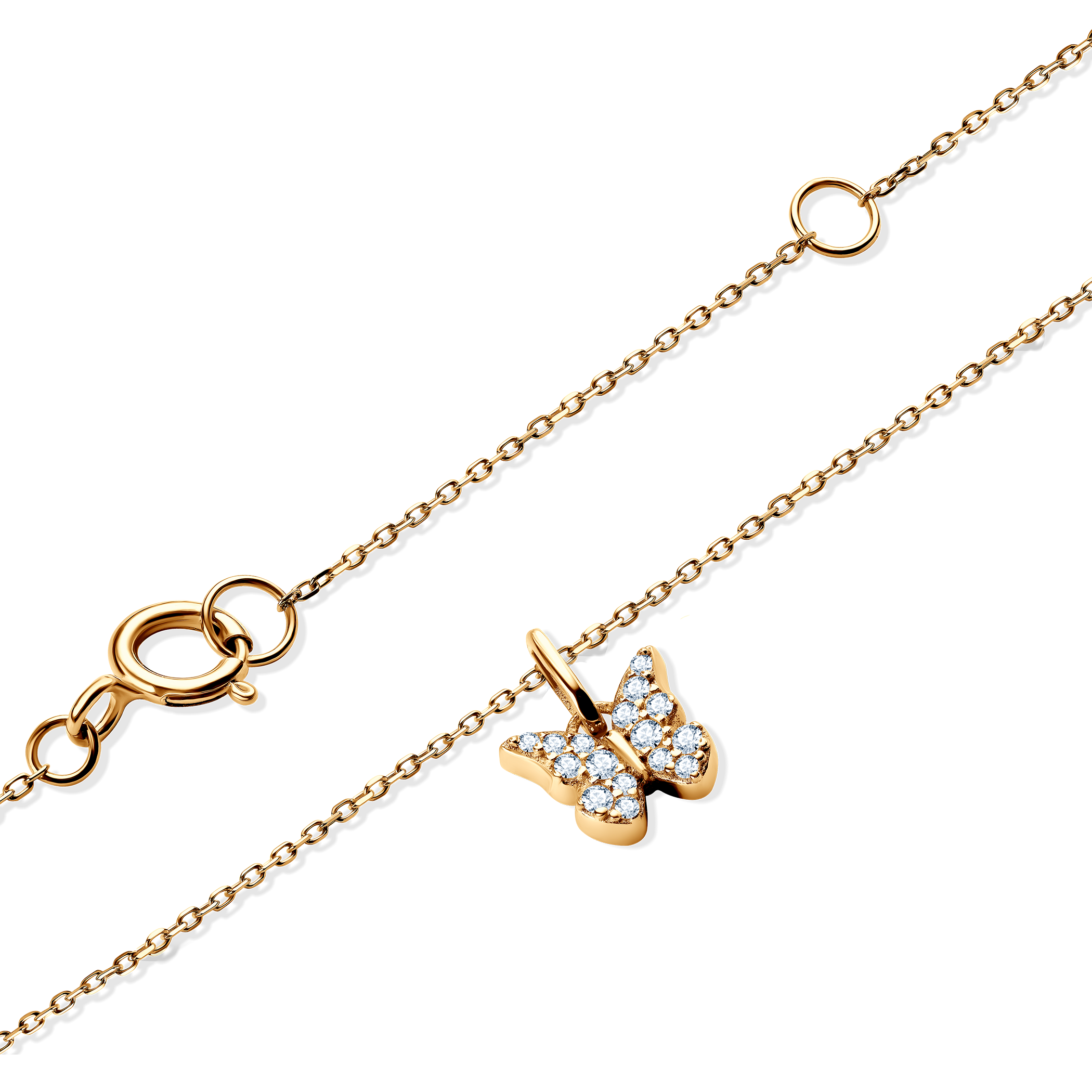 Naszyjnik Savicki: srebrny pozłacany 925, cyrkonie