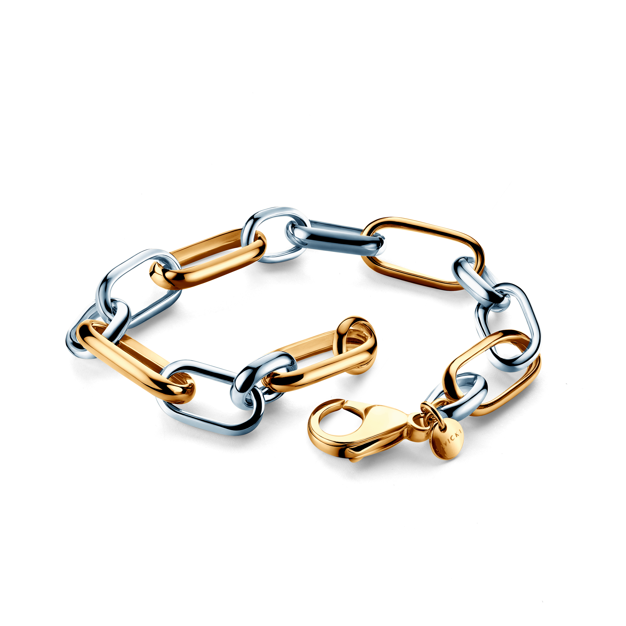 Bransoletka srebrna pozłacana Dualéa