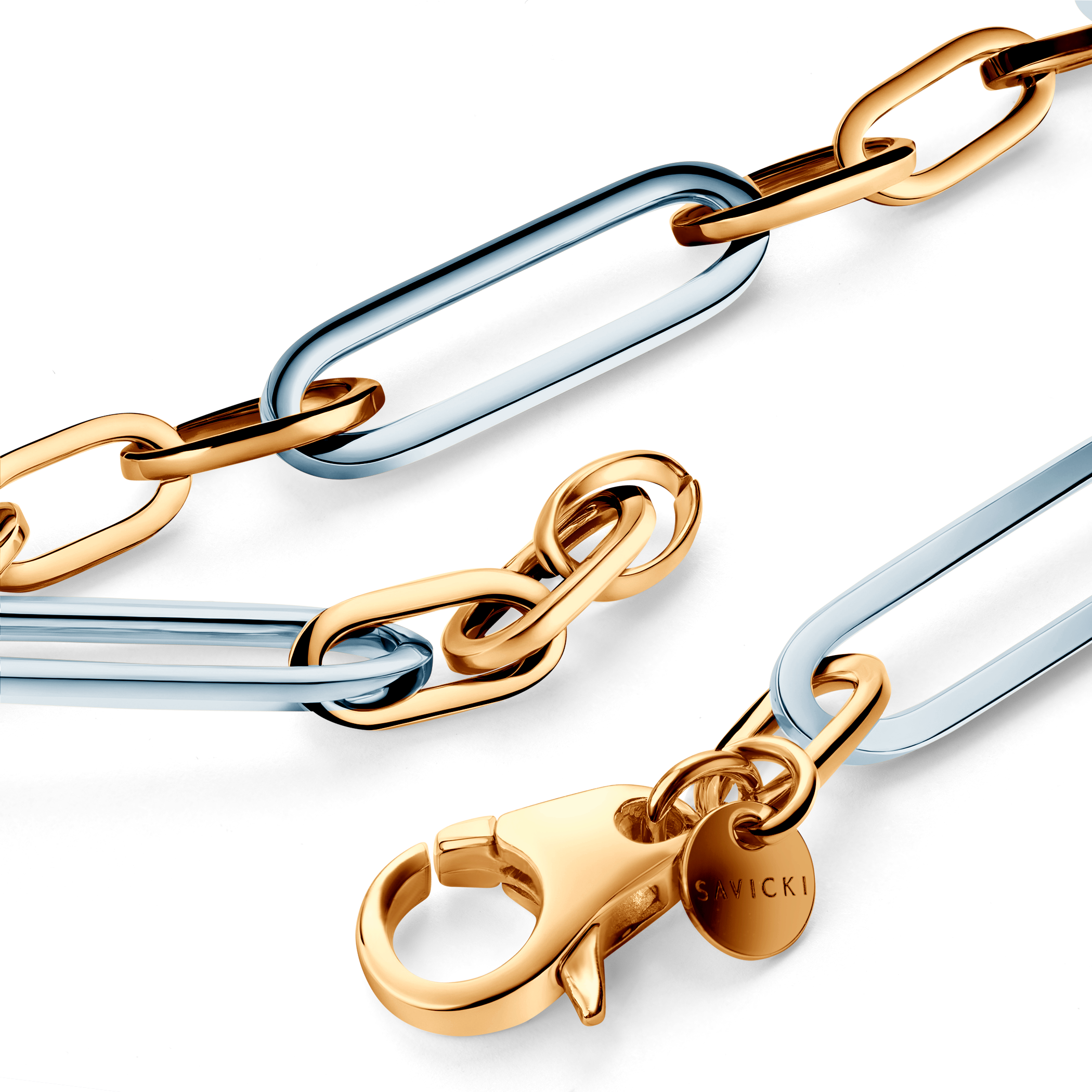 Bransoletka srebrna pozłacana Dualéa