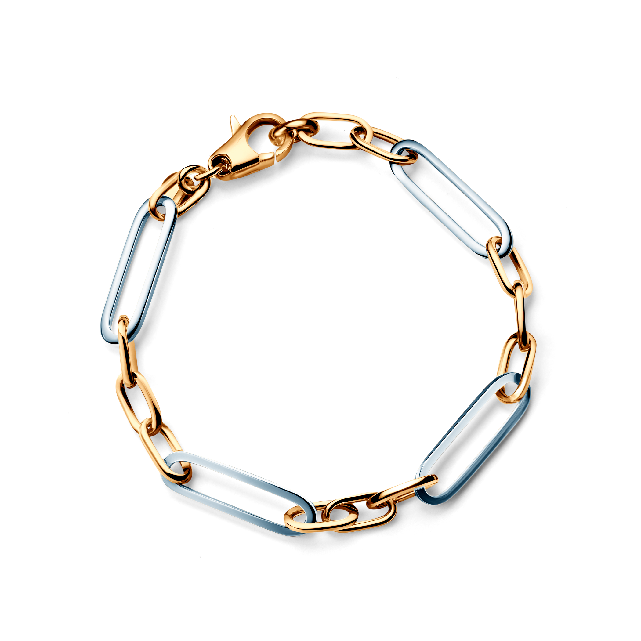 Bransoletka srebrna pozłacana Dualéa