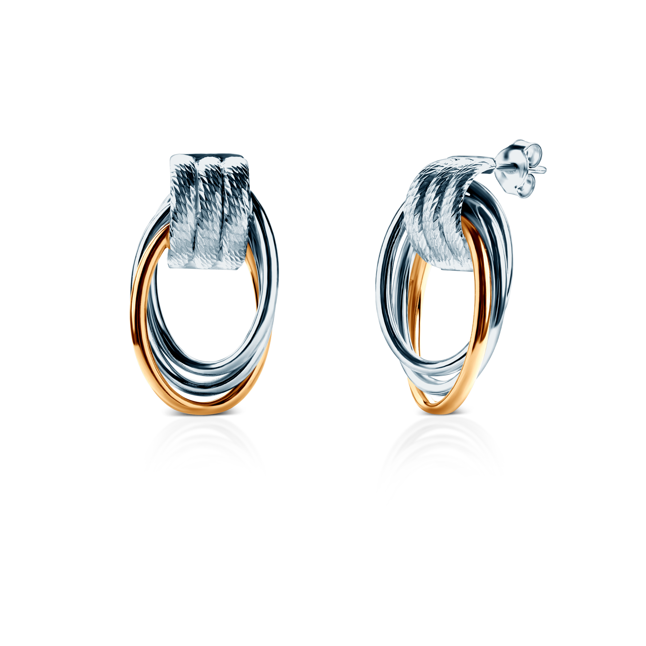 Kolczyki Savicki: srebro pozłacane