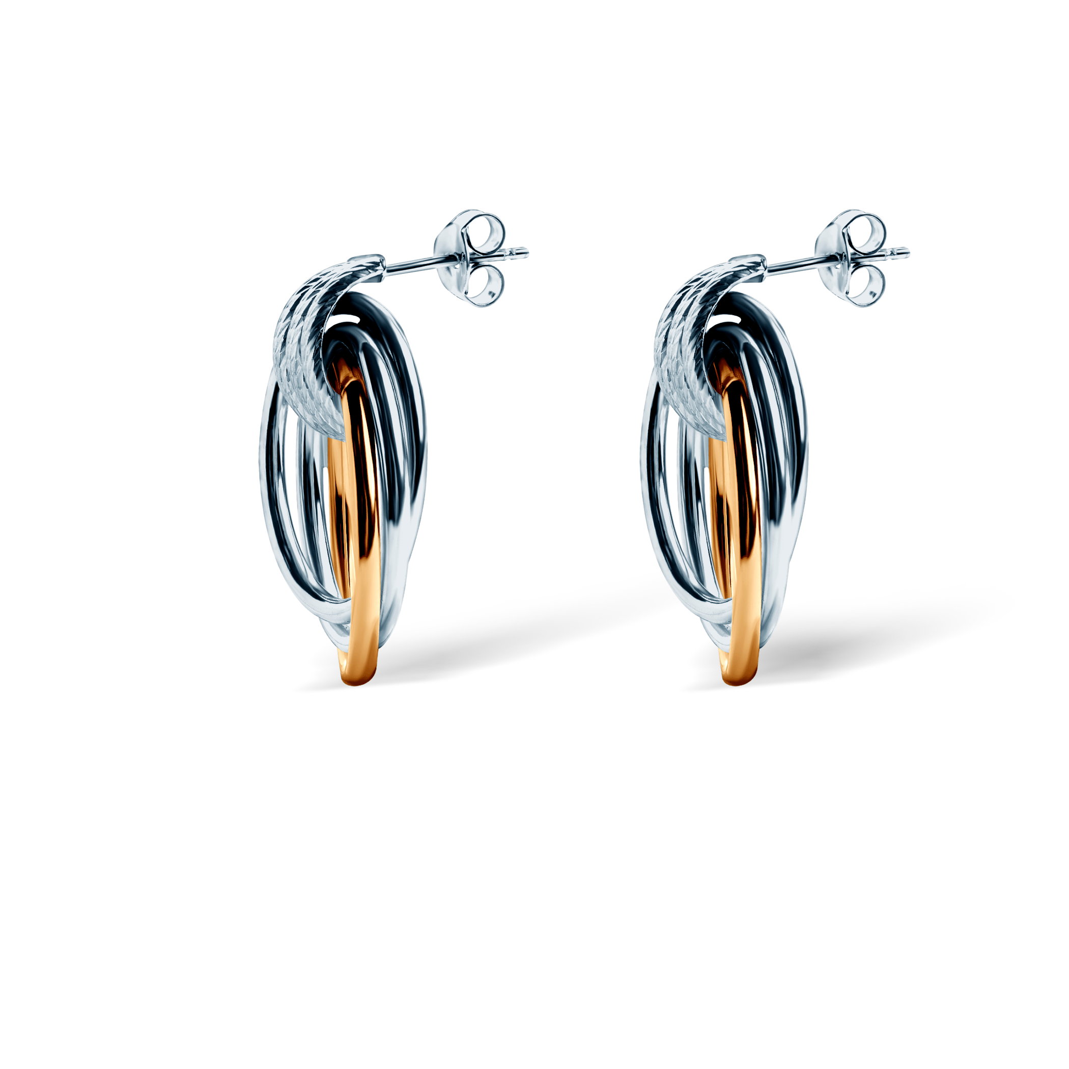 Kolczyki Savicki: srebro pozłacane