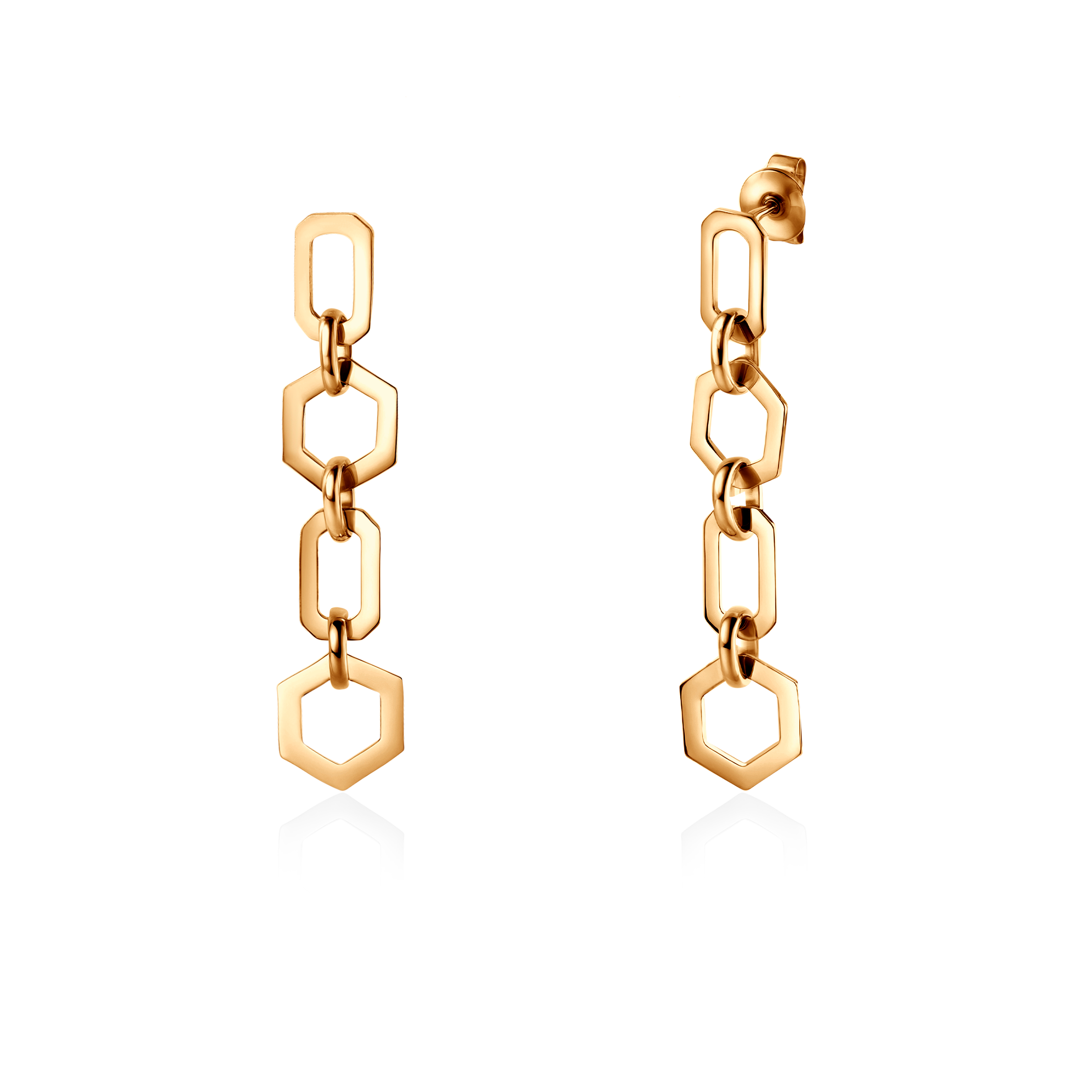 Kolczyki Savicki: srebro pozłacane