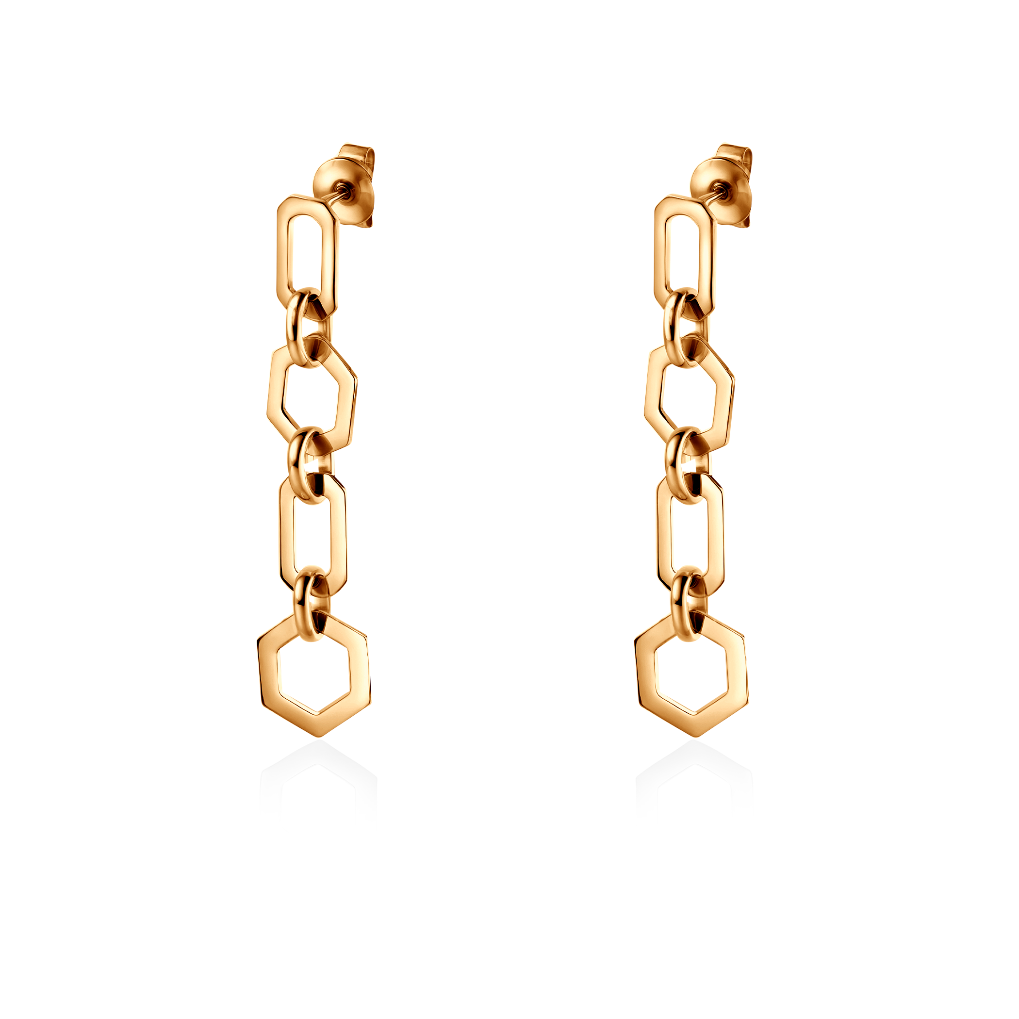 Kolczyki Savicki: srebro pozłacane