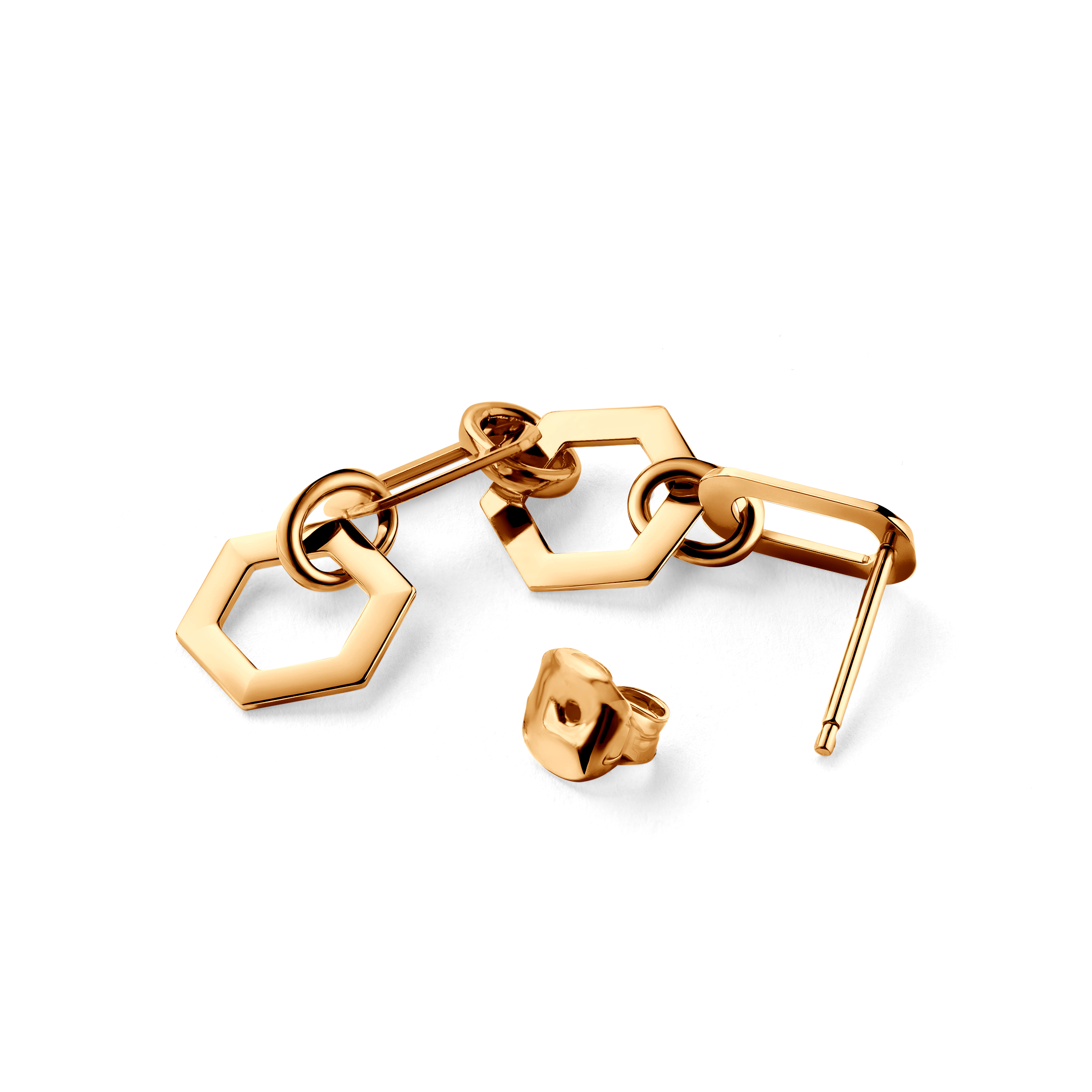 Kolczyki Savicki: srebro pozłacane