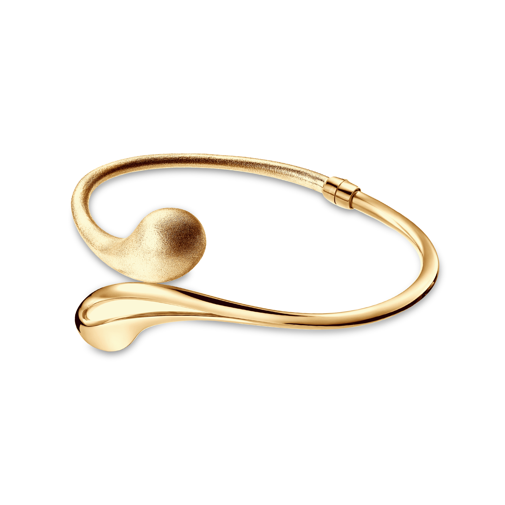 Bransoletka Bangle srebrna pozłacana 3,7mm