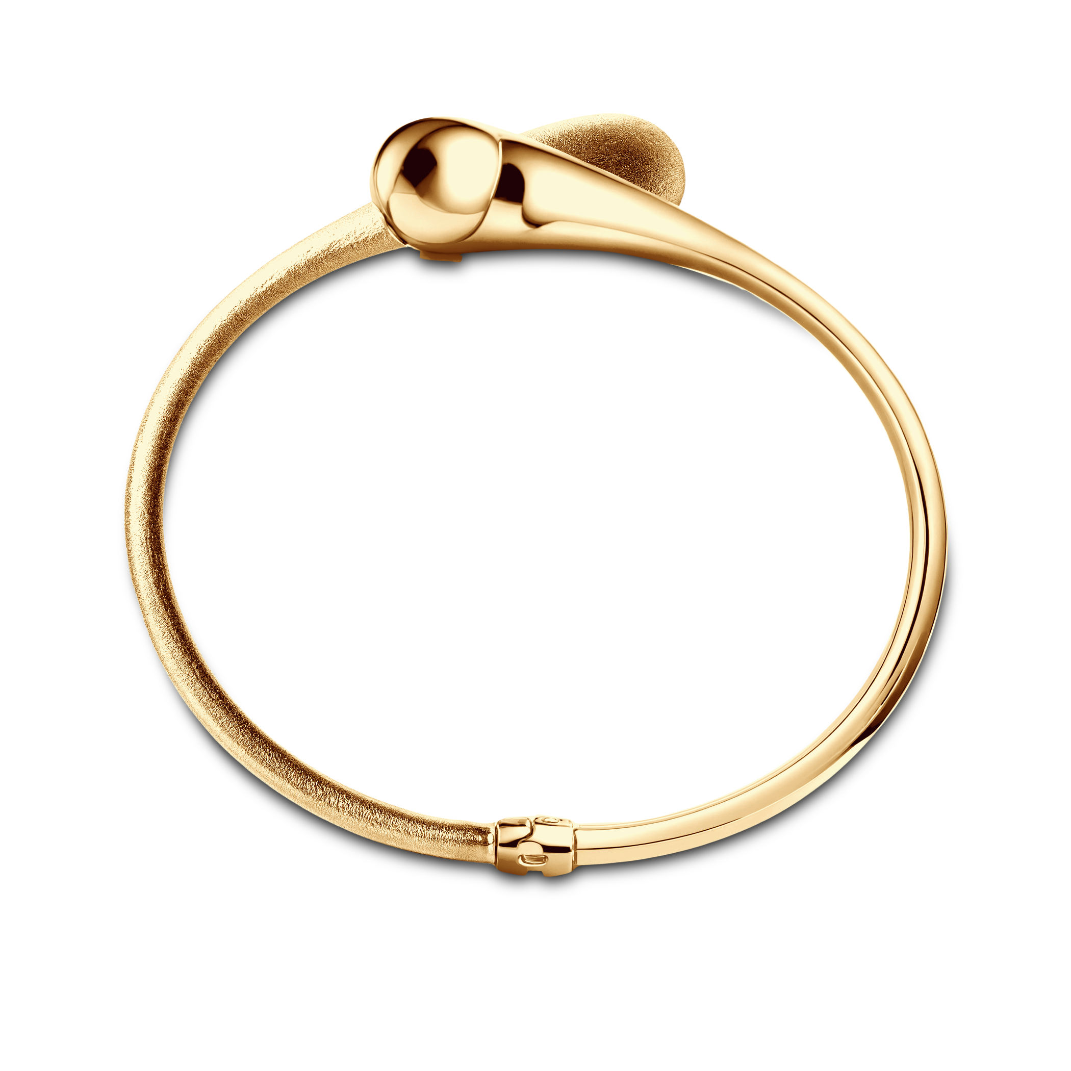 Bransoletka Bangle srebrna pozłacana 3,7mm