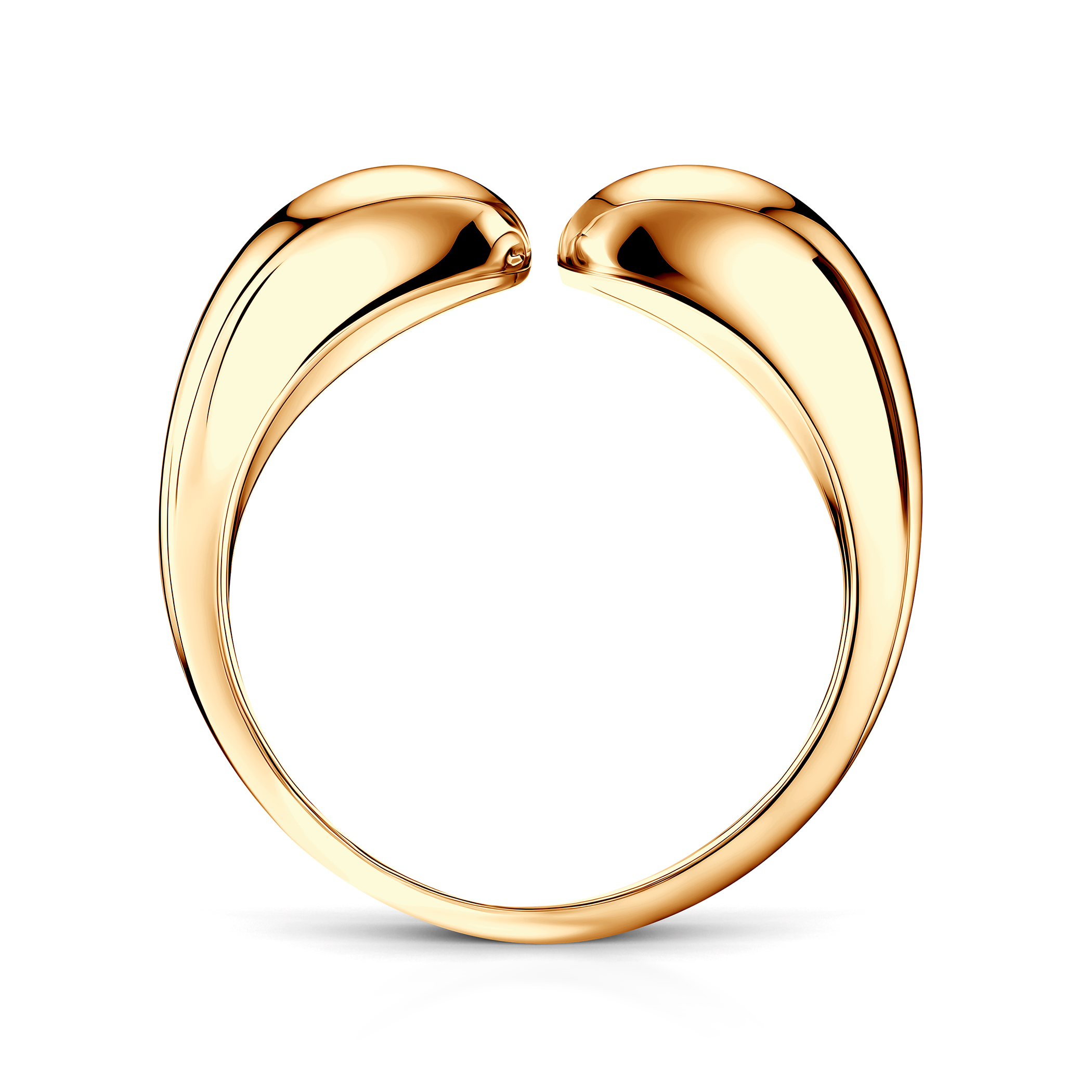 Pierścionek srebrny Rosée, pozłacany