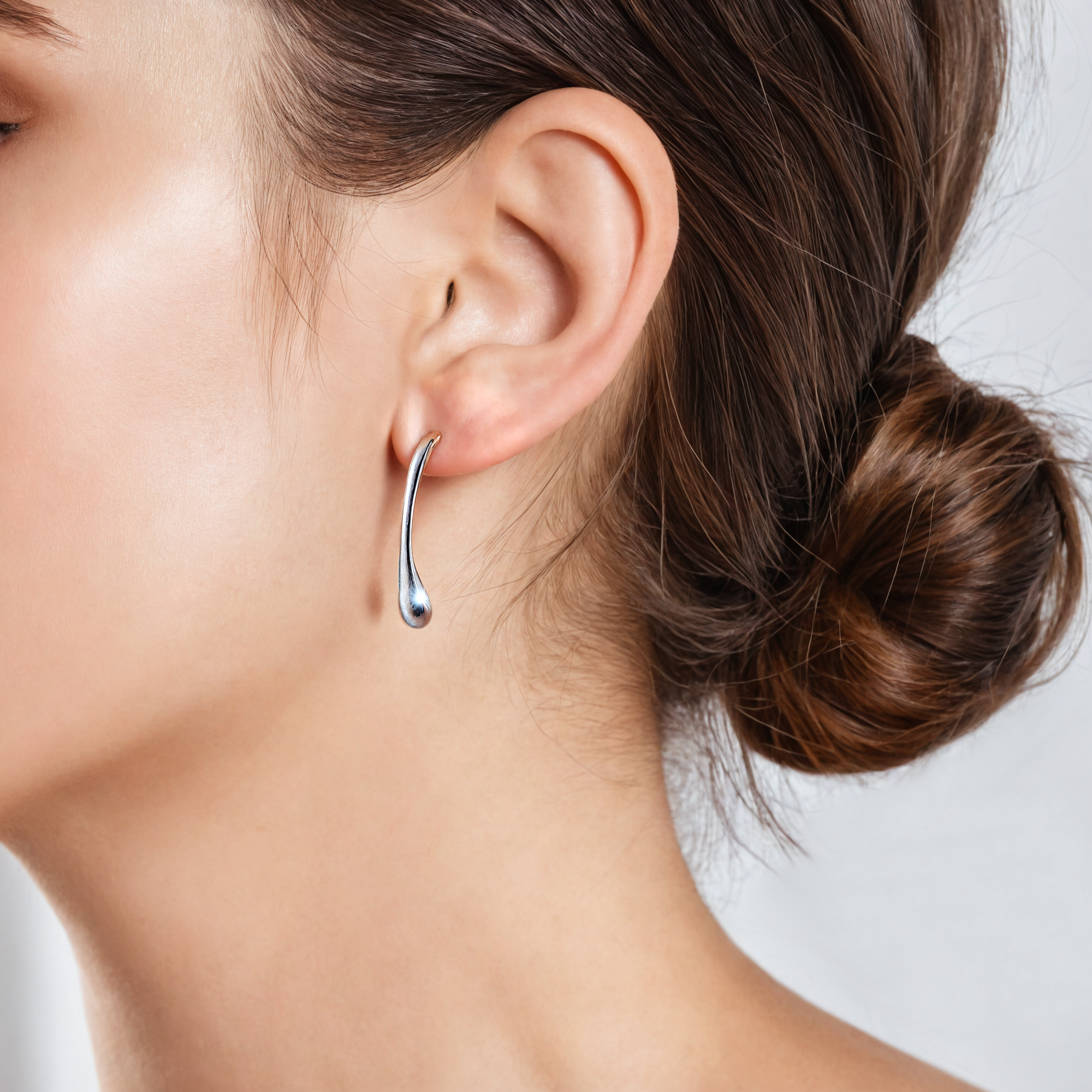 Ohrringe Rosée: Silber