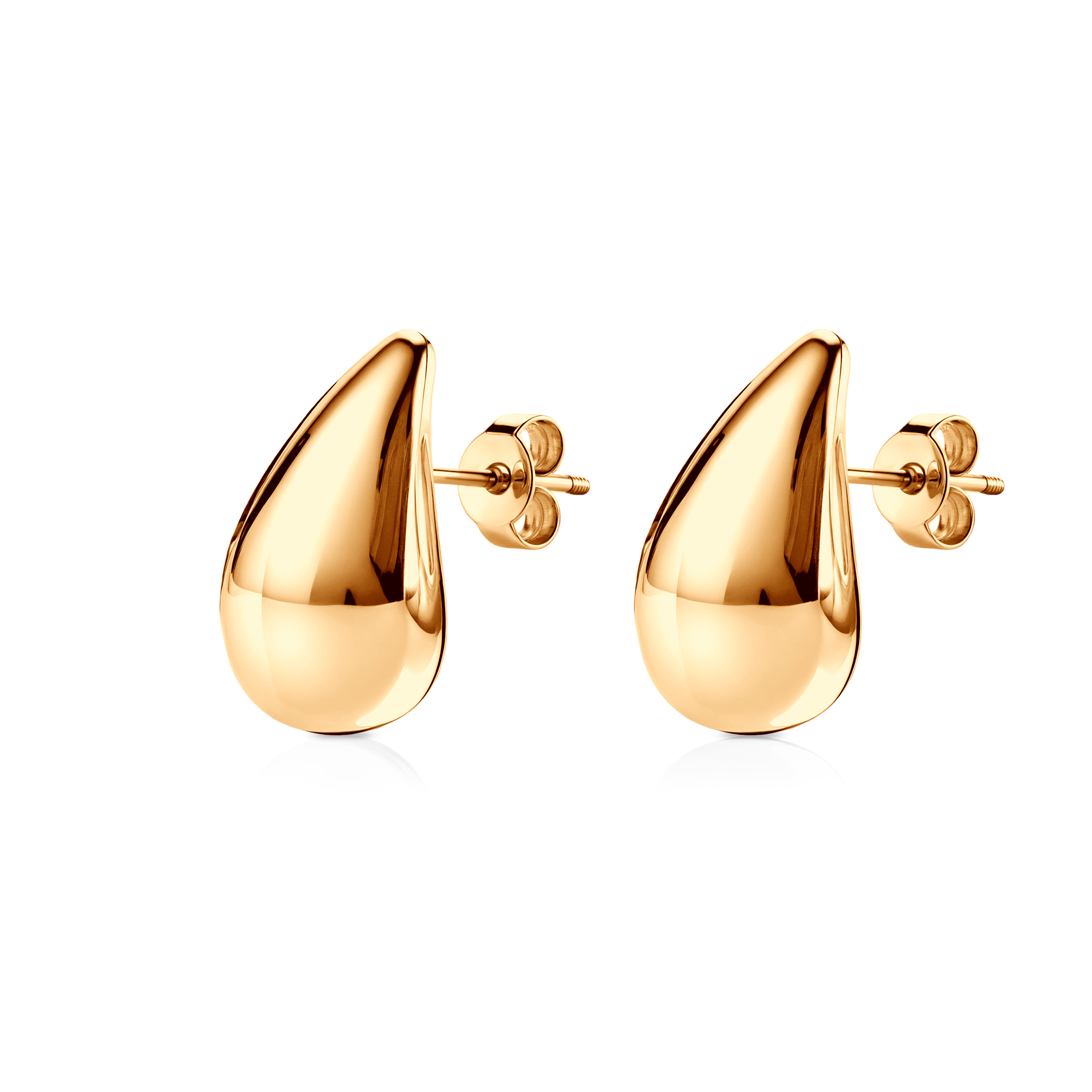 Kolczyki srebrne Rosée, pozłacane