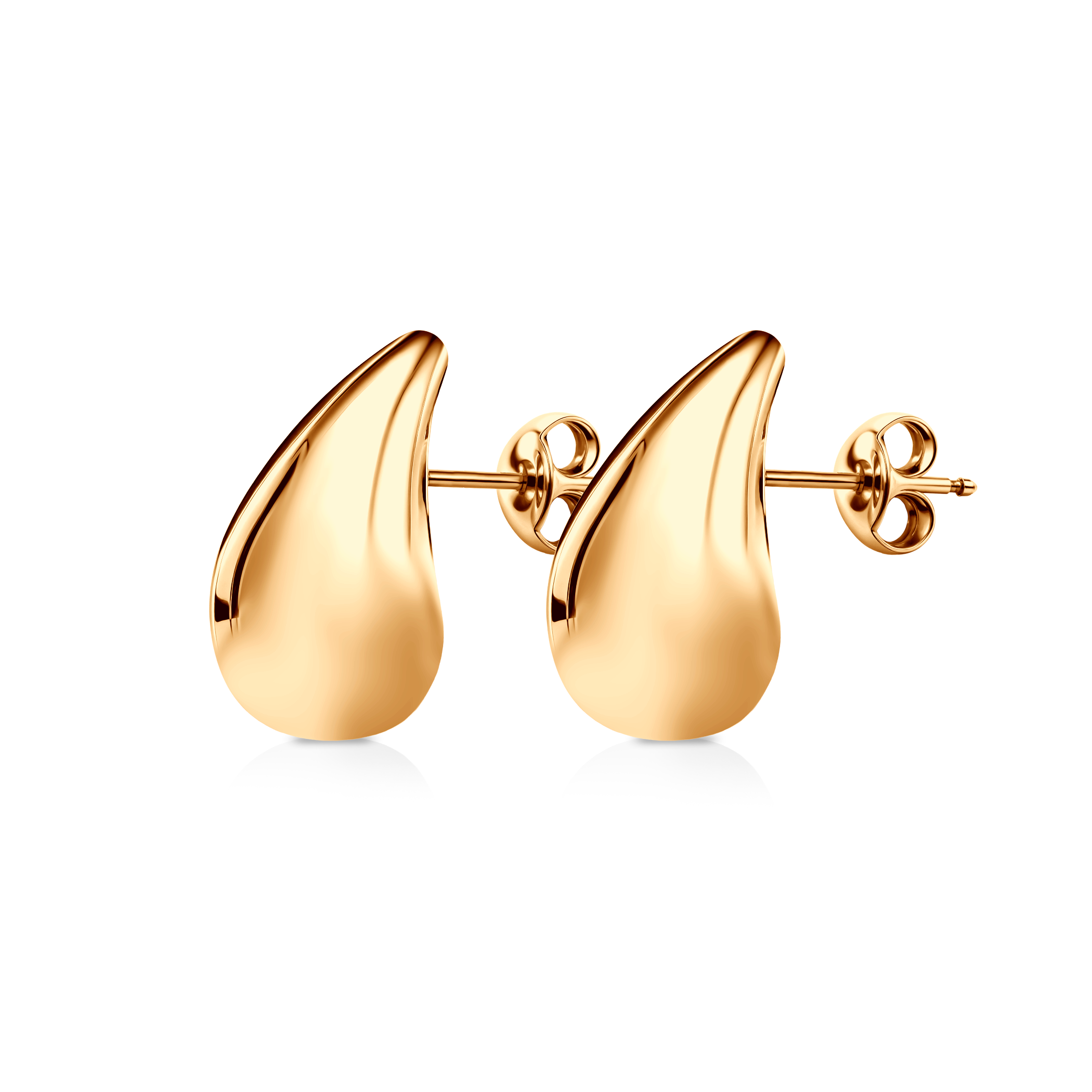 Kolczyki srebrne Rosée, pozłacane