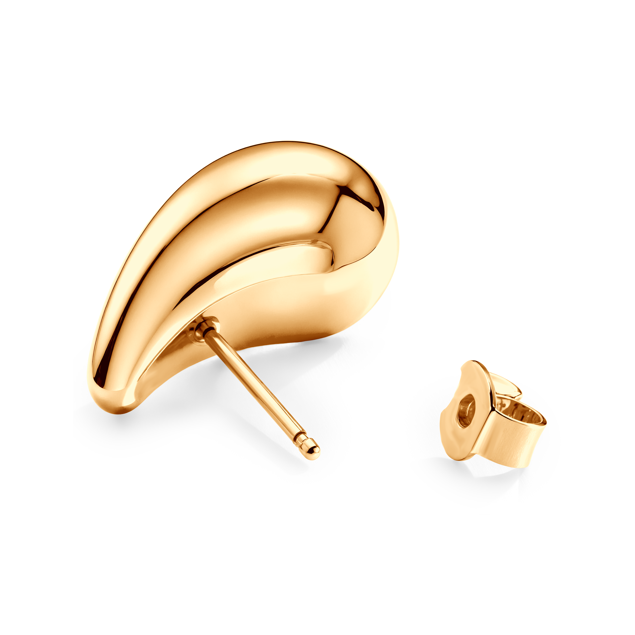 Kolczyki srebrne Rosée, pozłacane