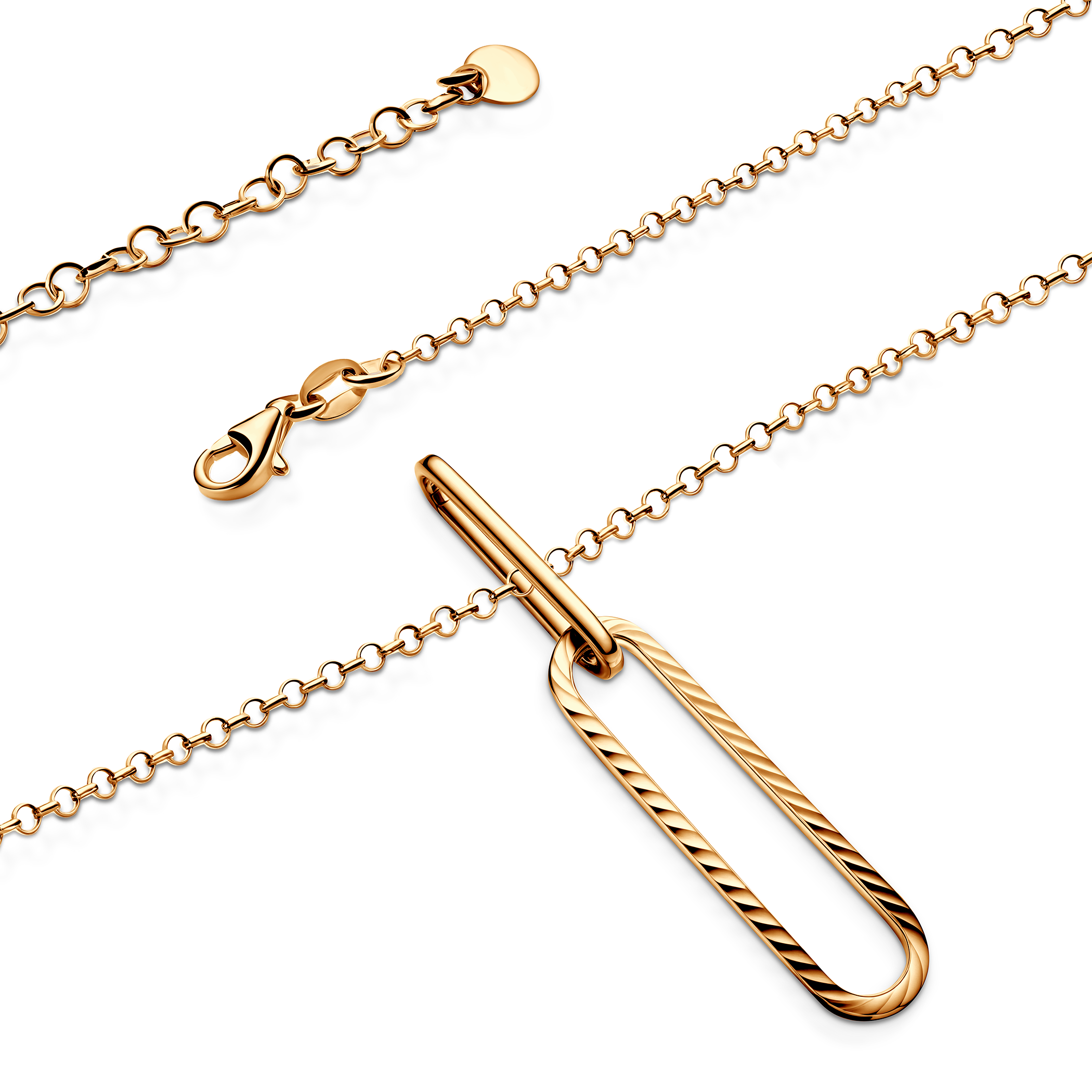 Naszyjnik srebrny Dualéa, pozłacany