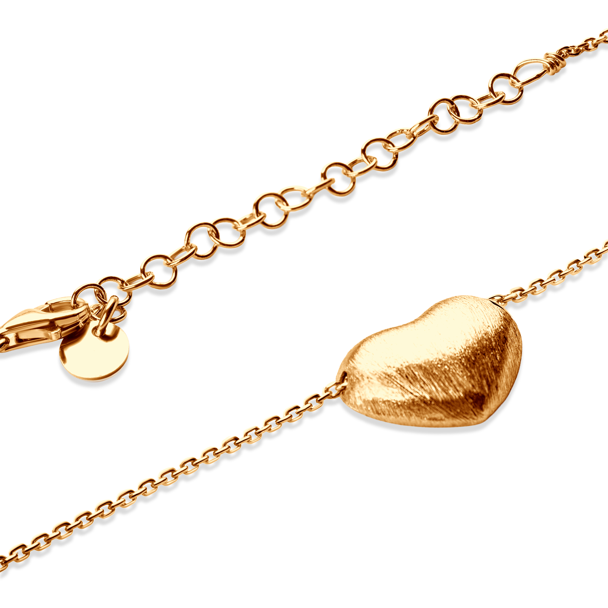 Naszyjnik serce Savicki: srebro pozłacane