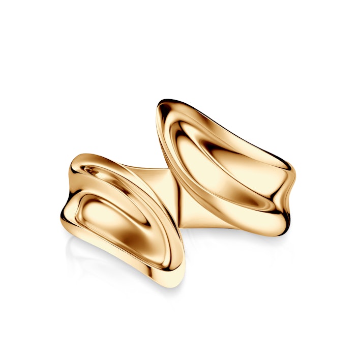 Pierścionek srebrny Minima, pozłacany