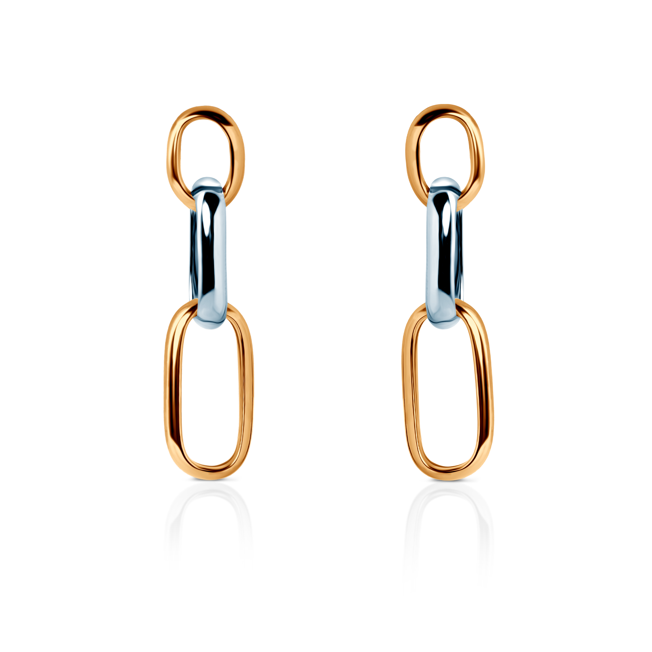 Náušnice Dualéa: pozlacené stříbro