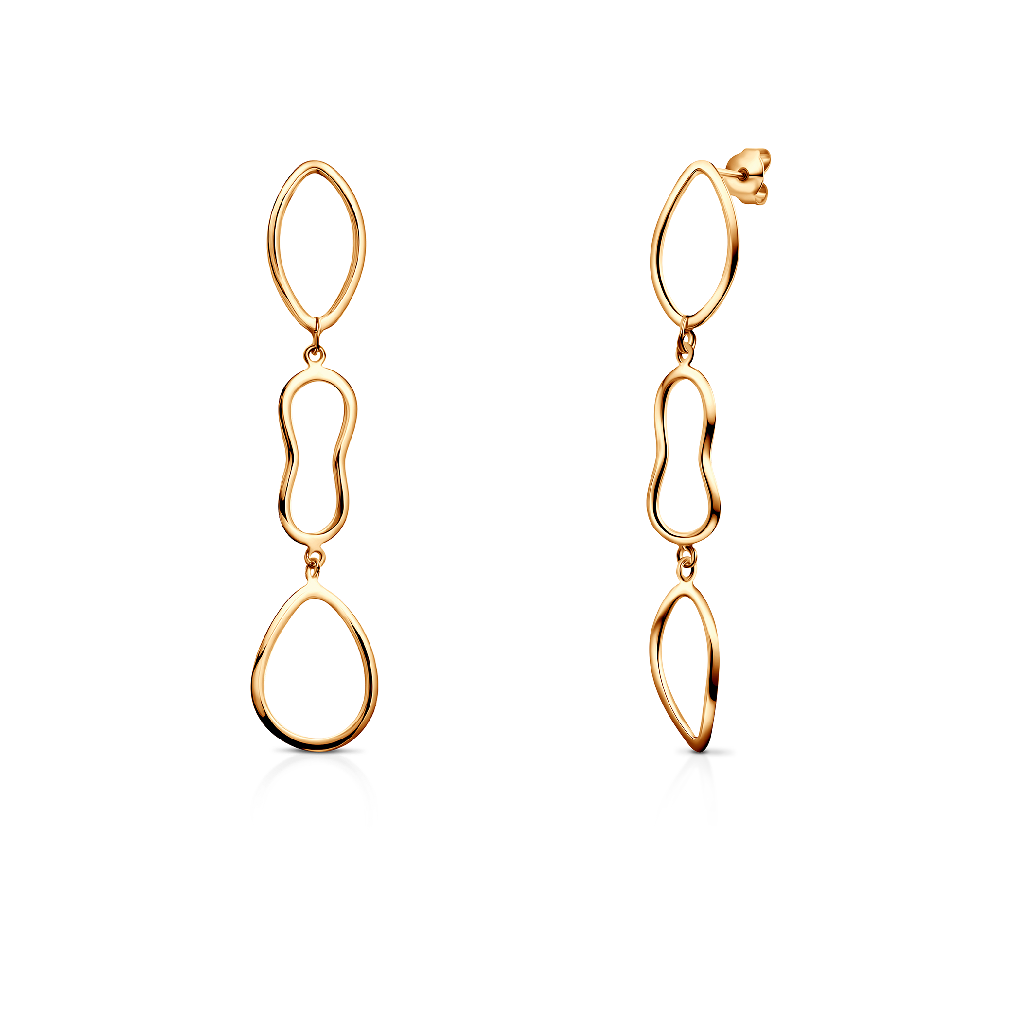 Kolczyki Savicki: srebro pozłacane