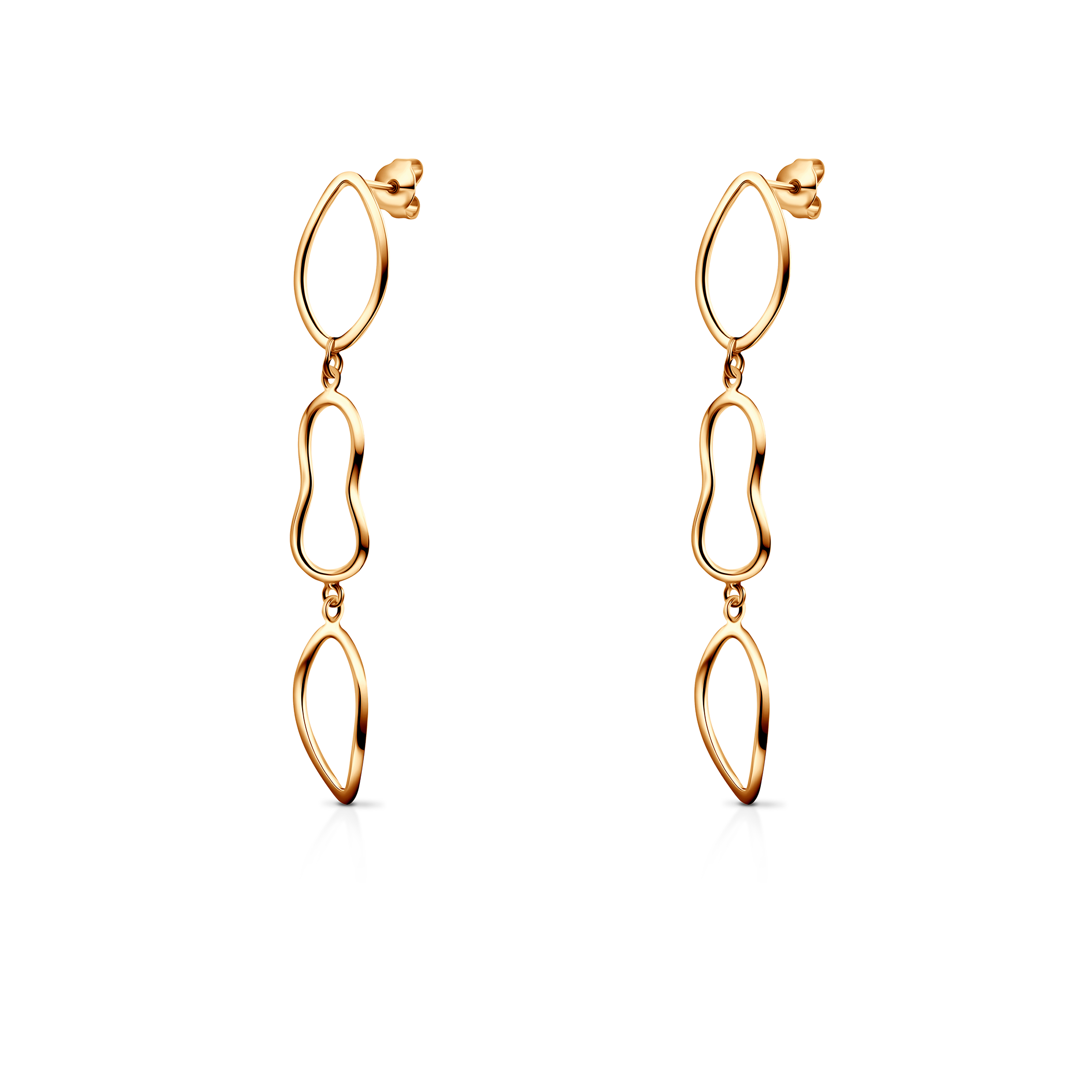 Kolczyki Savicki: srebro pozłacane