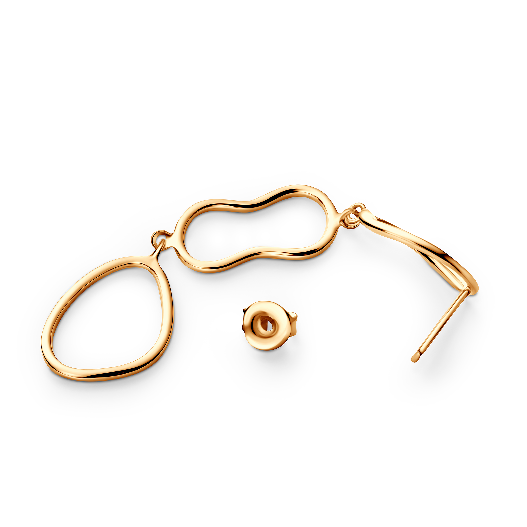 Kolczyki Savicki: srebro pozłacane