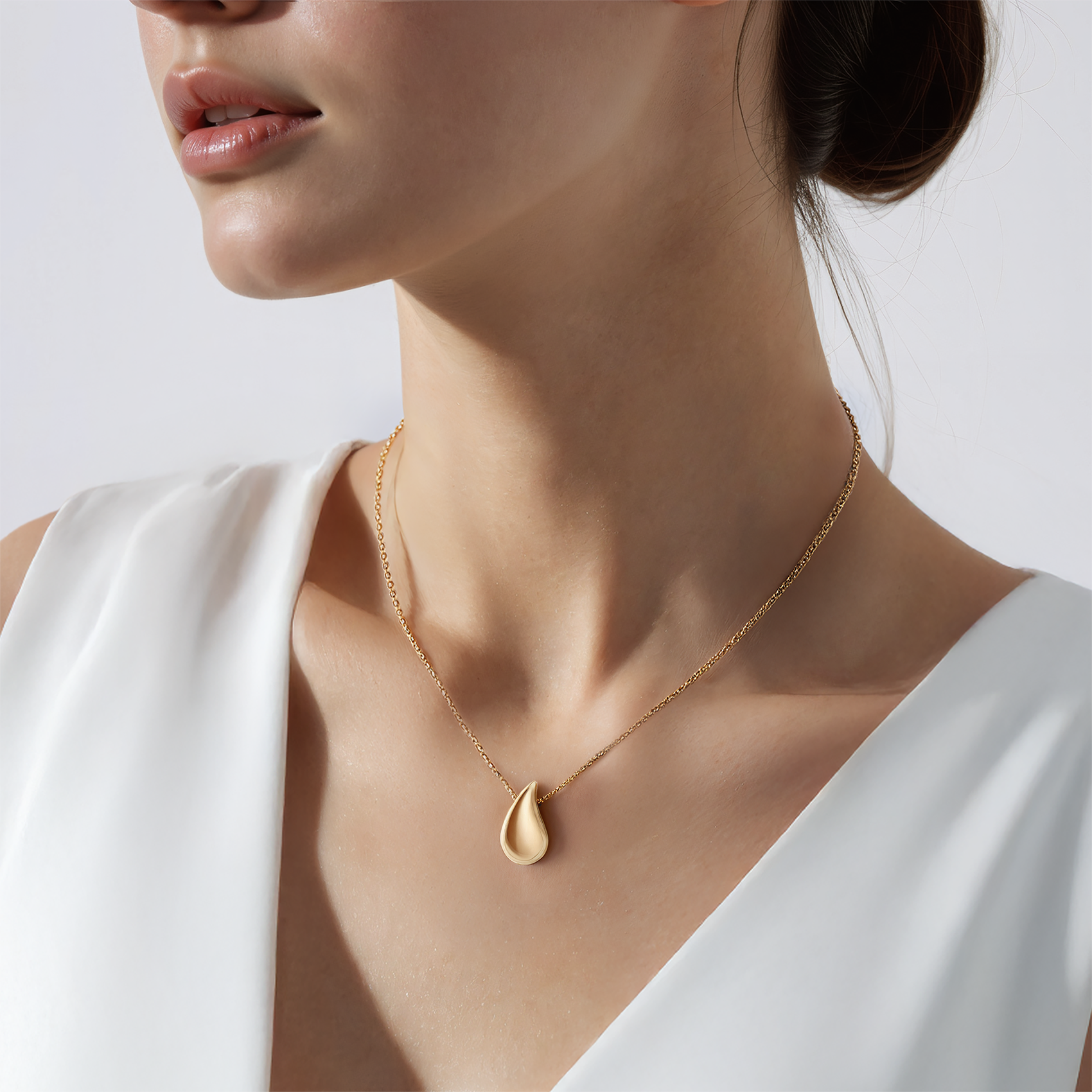 Naszyjnik srebrny Rosée, pozłacany