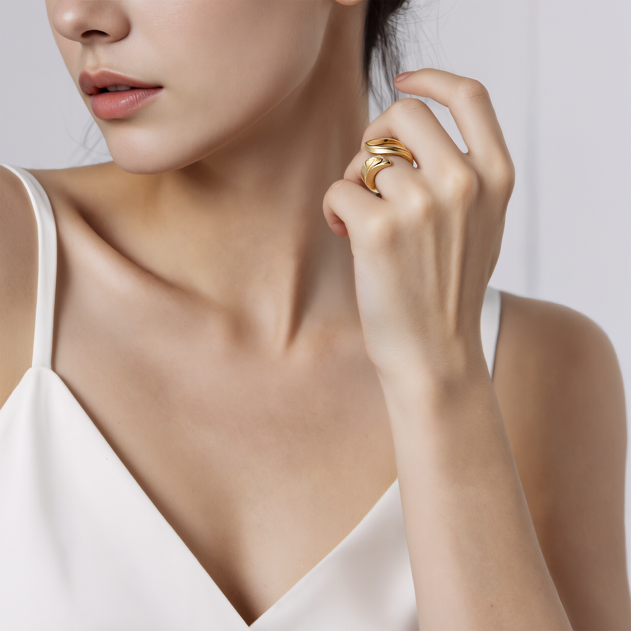 Minima Ring Silber vergoldet