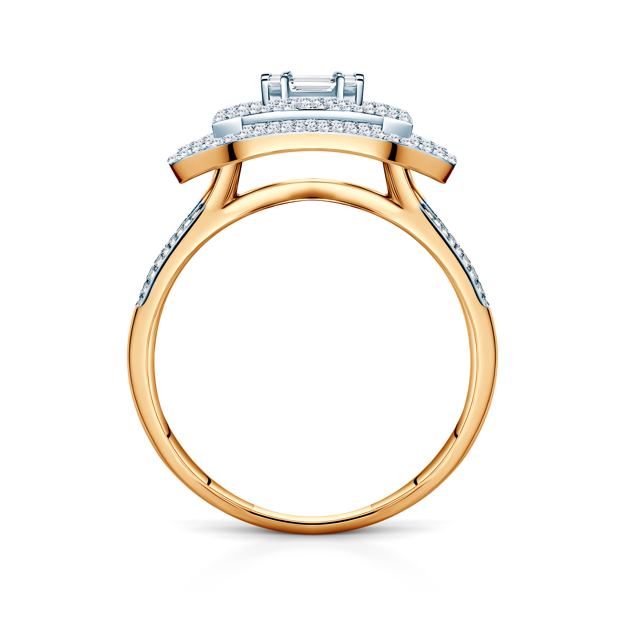 Verlobungsring SAVICKI: zweifarbiges Gold, Diamanten