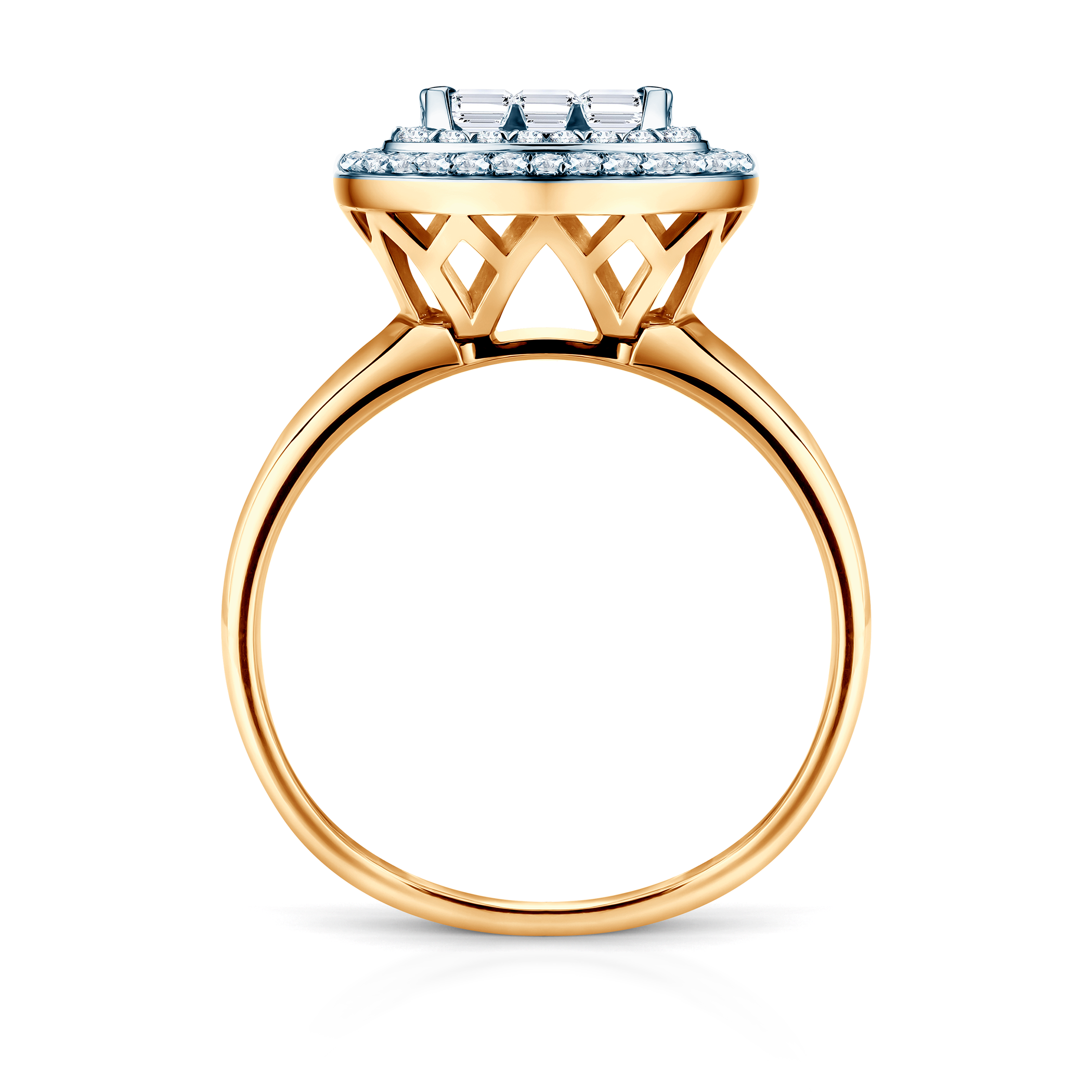 Verlobungsring SAVICKI: zweifarbiges Gold, Diamanten