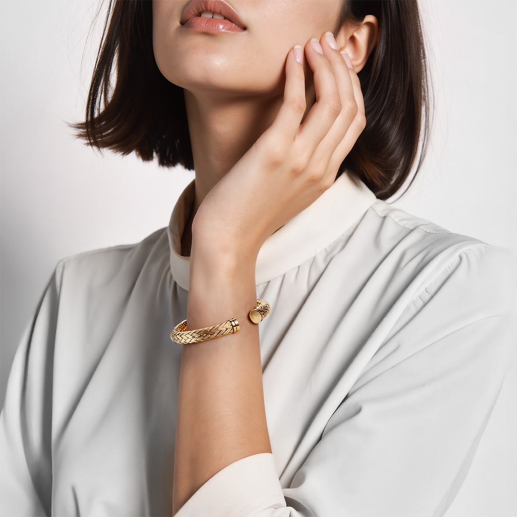 Armband 6 mm: Silber vergoldet