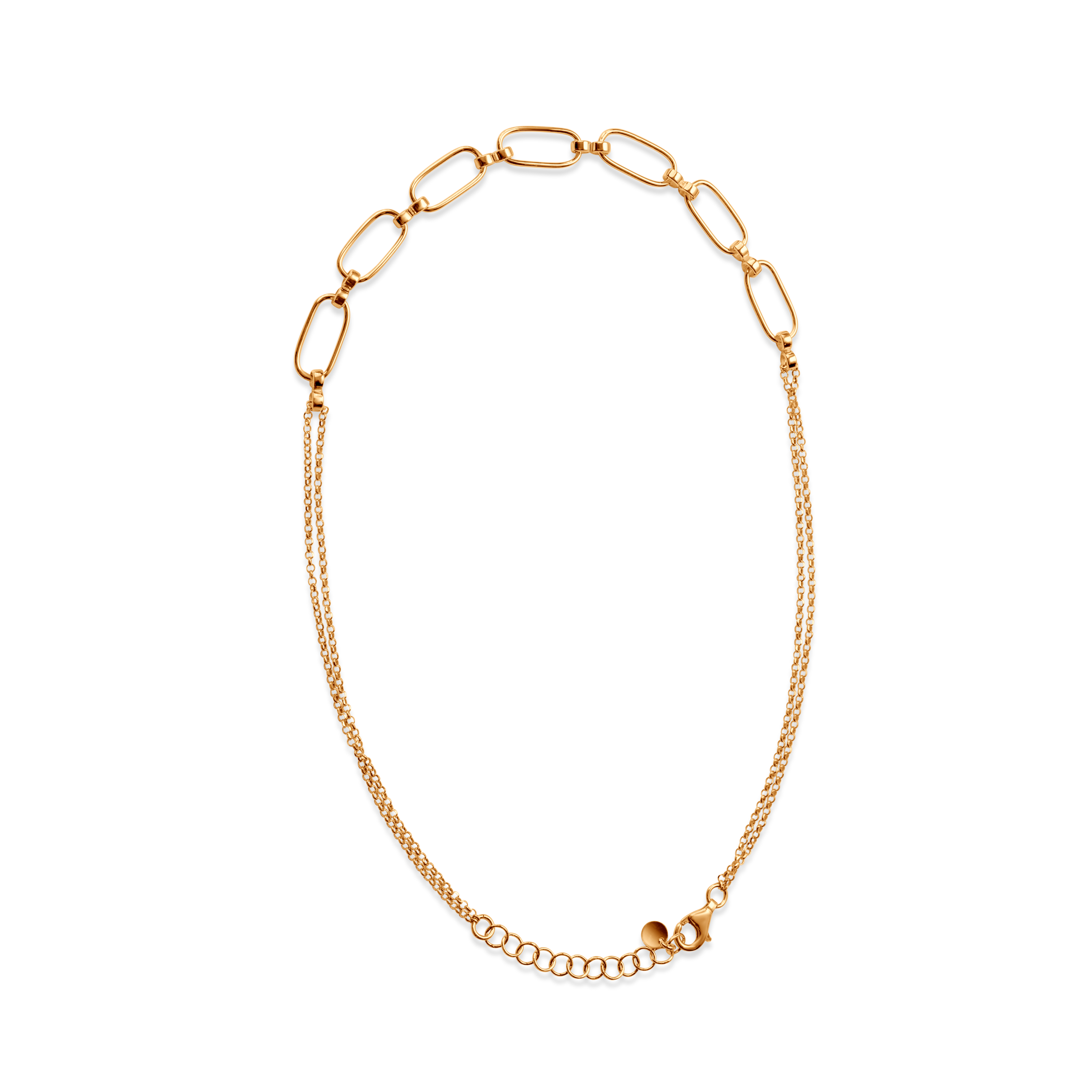 Naszyjnik srebrny pozłacany 48 cm - 5