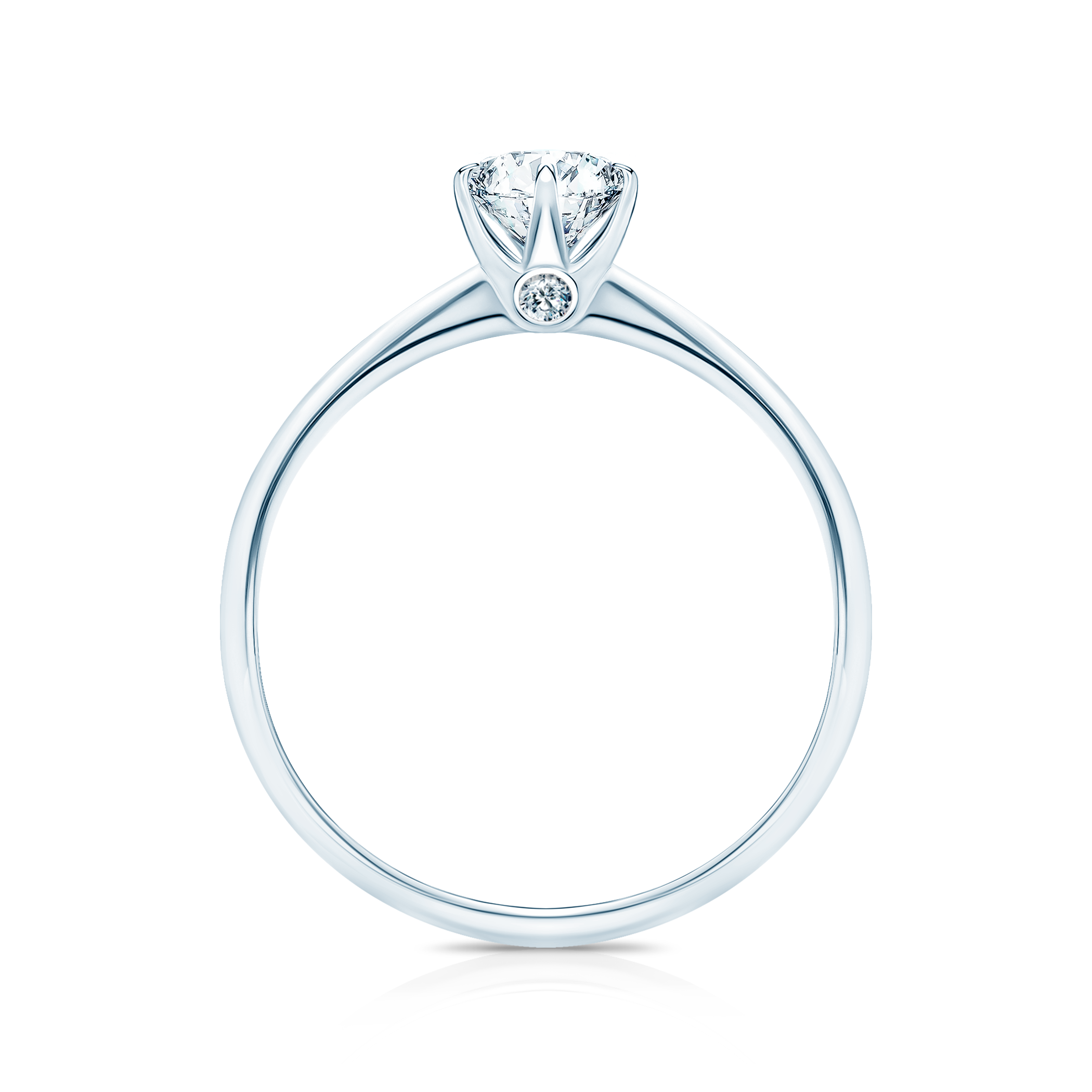 Pierścionek zaręczynowy The Journey: białe złoto, diament - 3