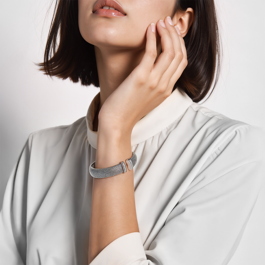 Armband 14 mm: Silber, Zirkonia