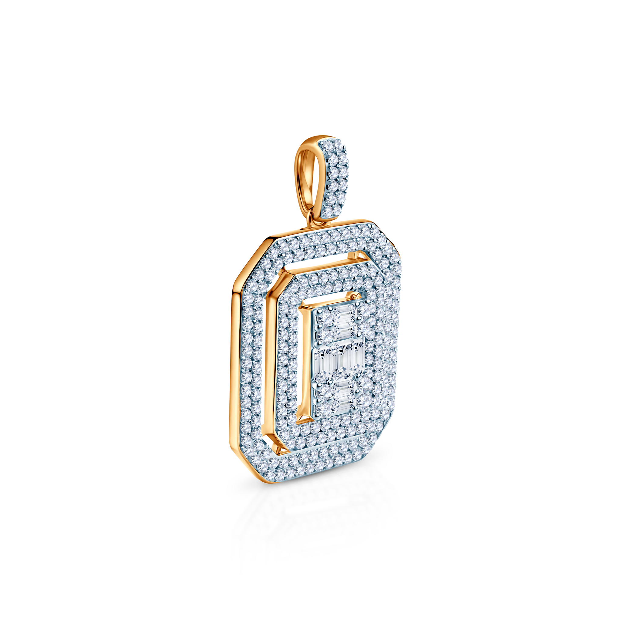 Zawieszka Savicki: dwukolorowe złoto, diamenty