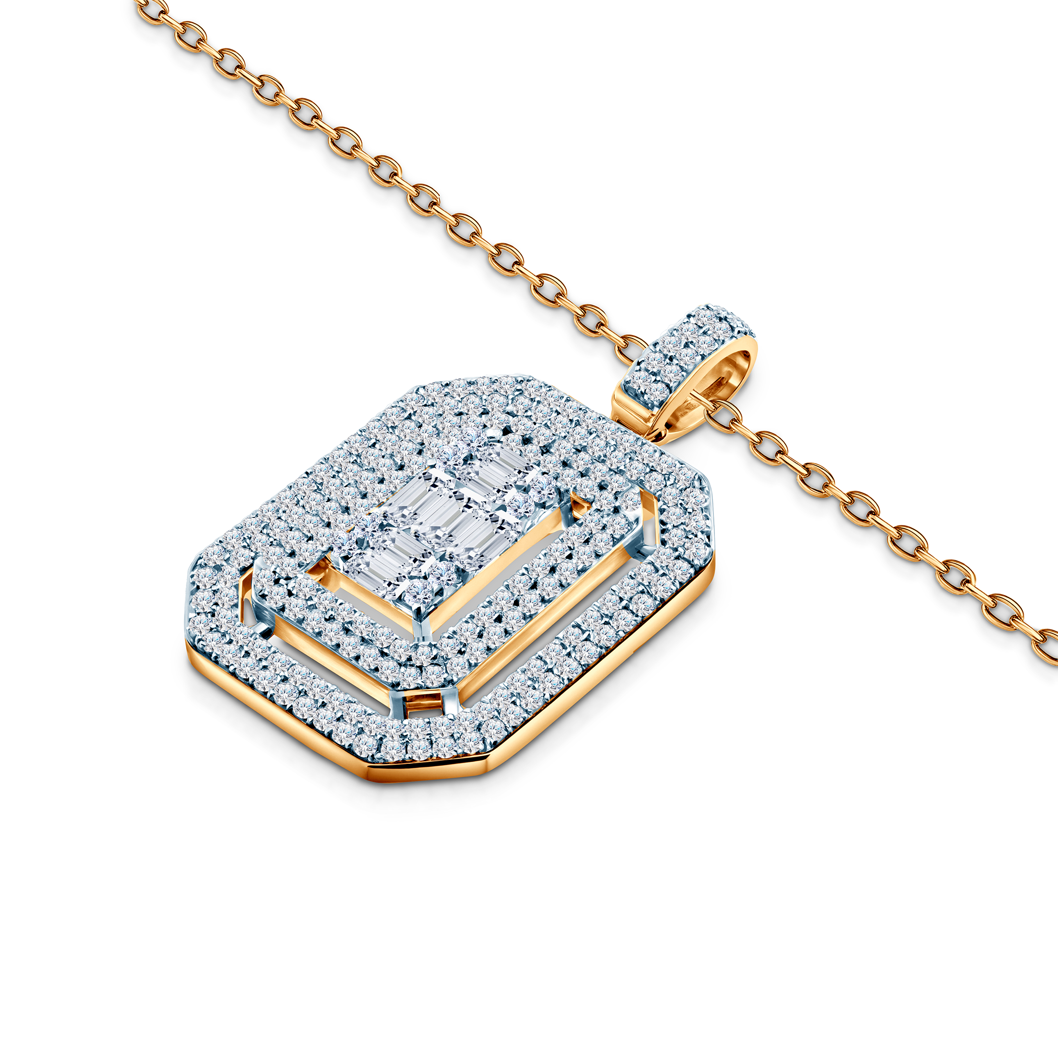 Zawieszka Savicki: dwukolorowe złoto, diamenty