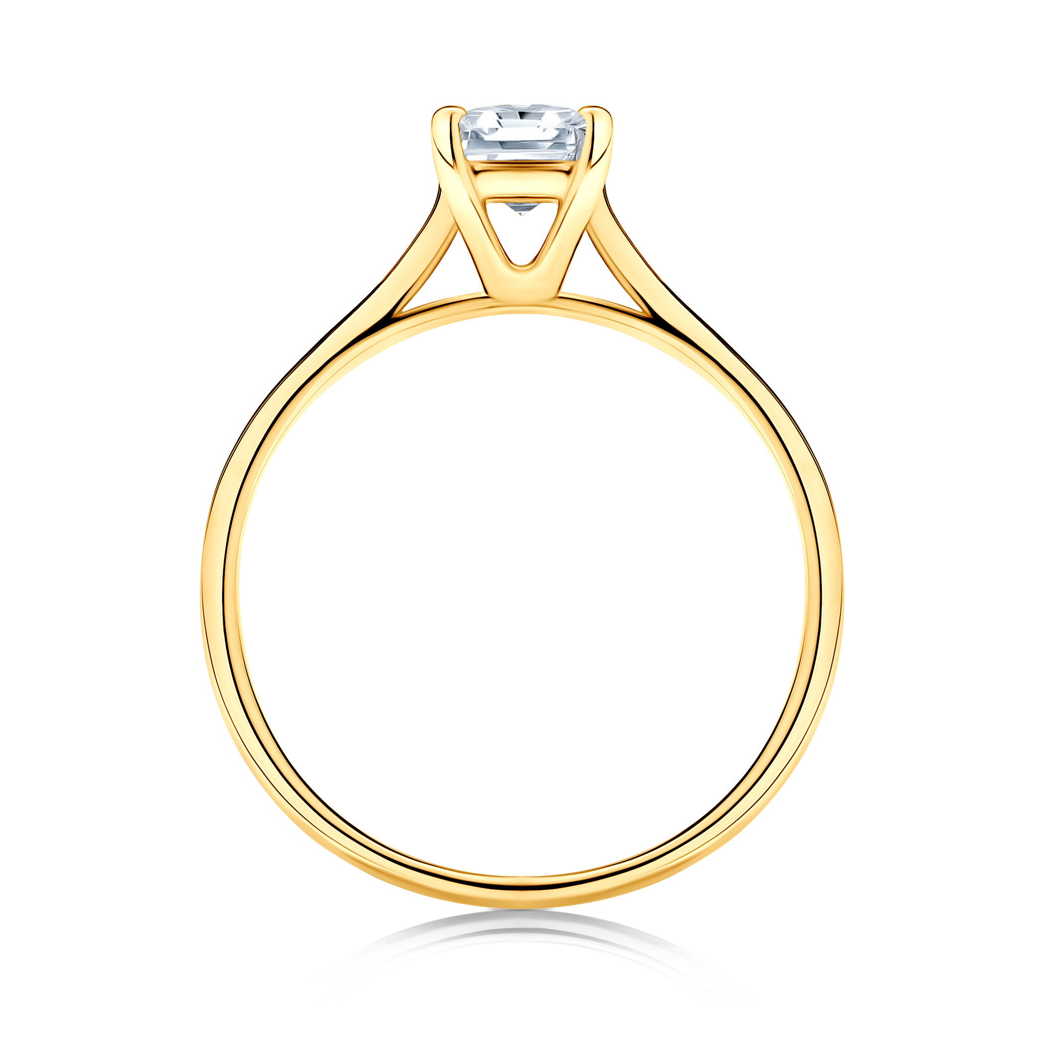 Verlobungsring Savicki: Gelbgold, Labordiamanten