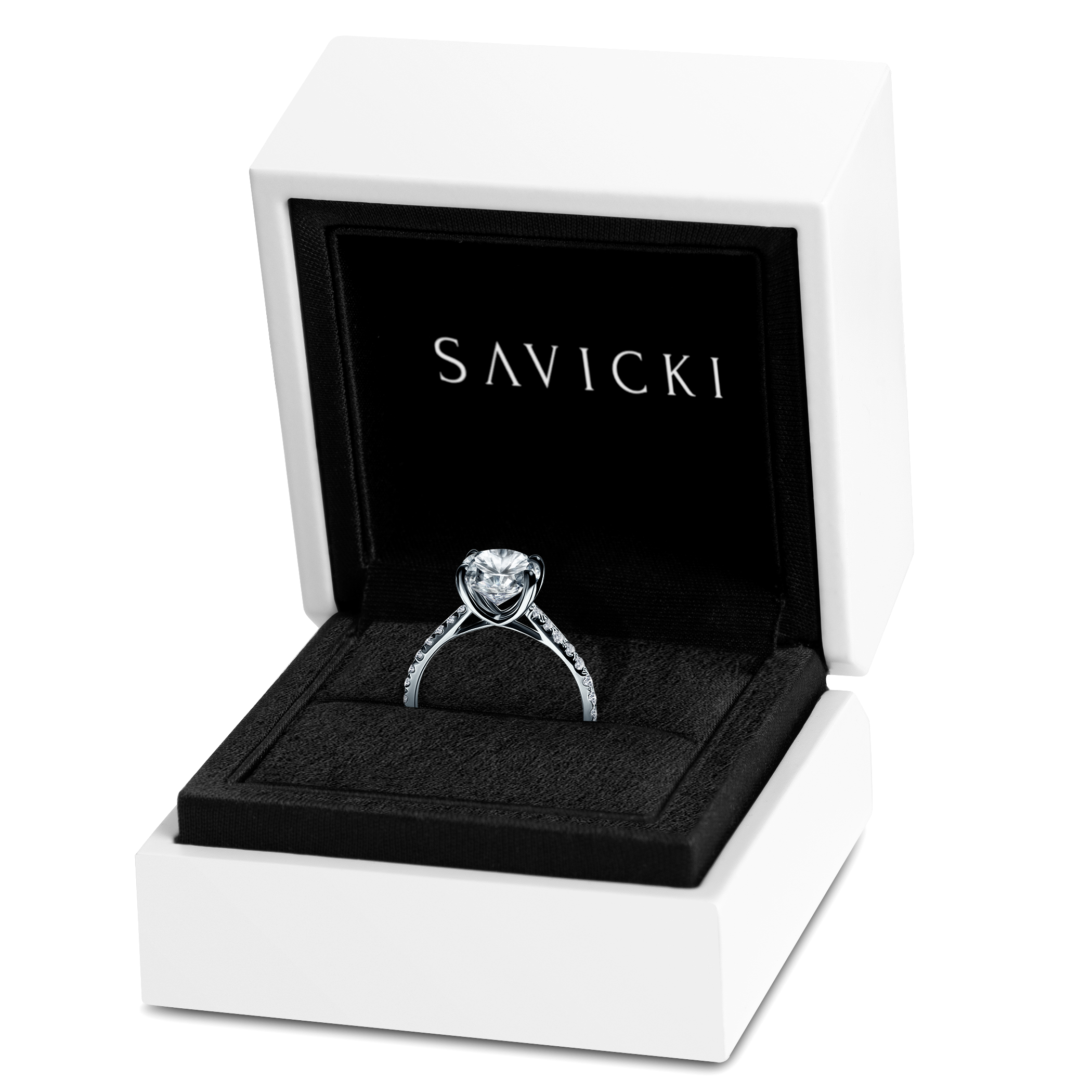 Pierścionek zaręczynowy Share Your Love: białe złoto, diament laboratoryjny