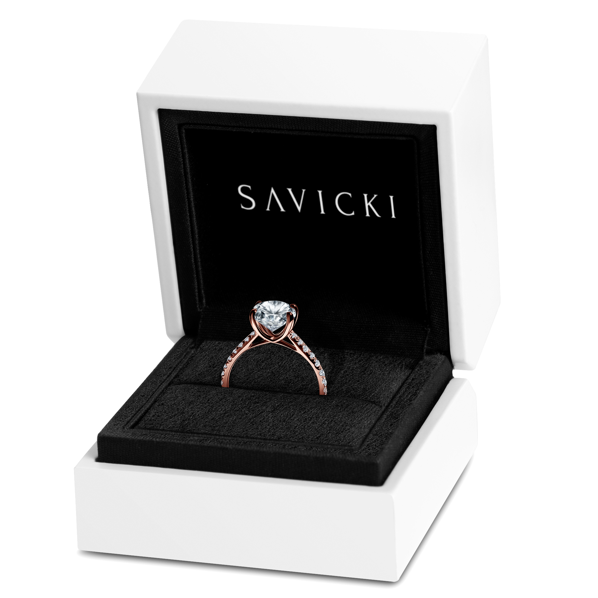 Pierścionek zaręczynowy Share Your Love: różowe złoto, diament laboratoryjny