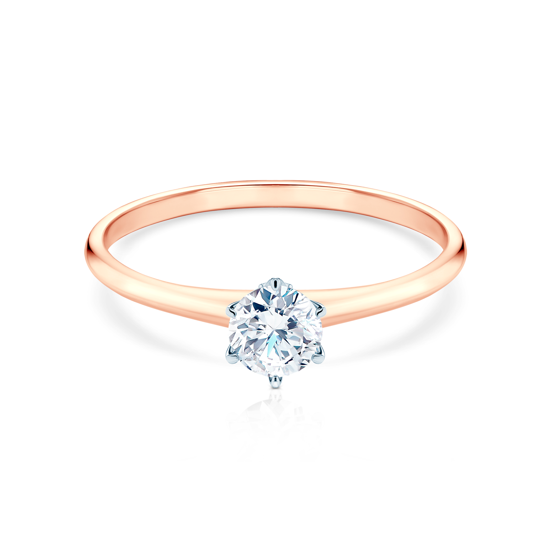 Zásnubní prsten The Journey: dvoubarevné zlato, diamant