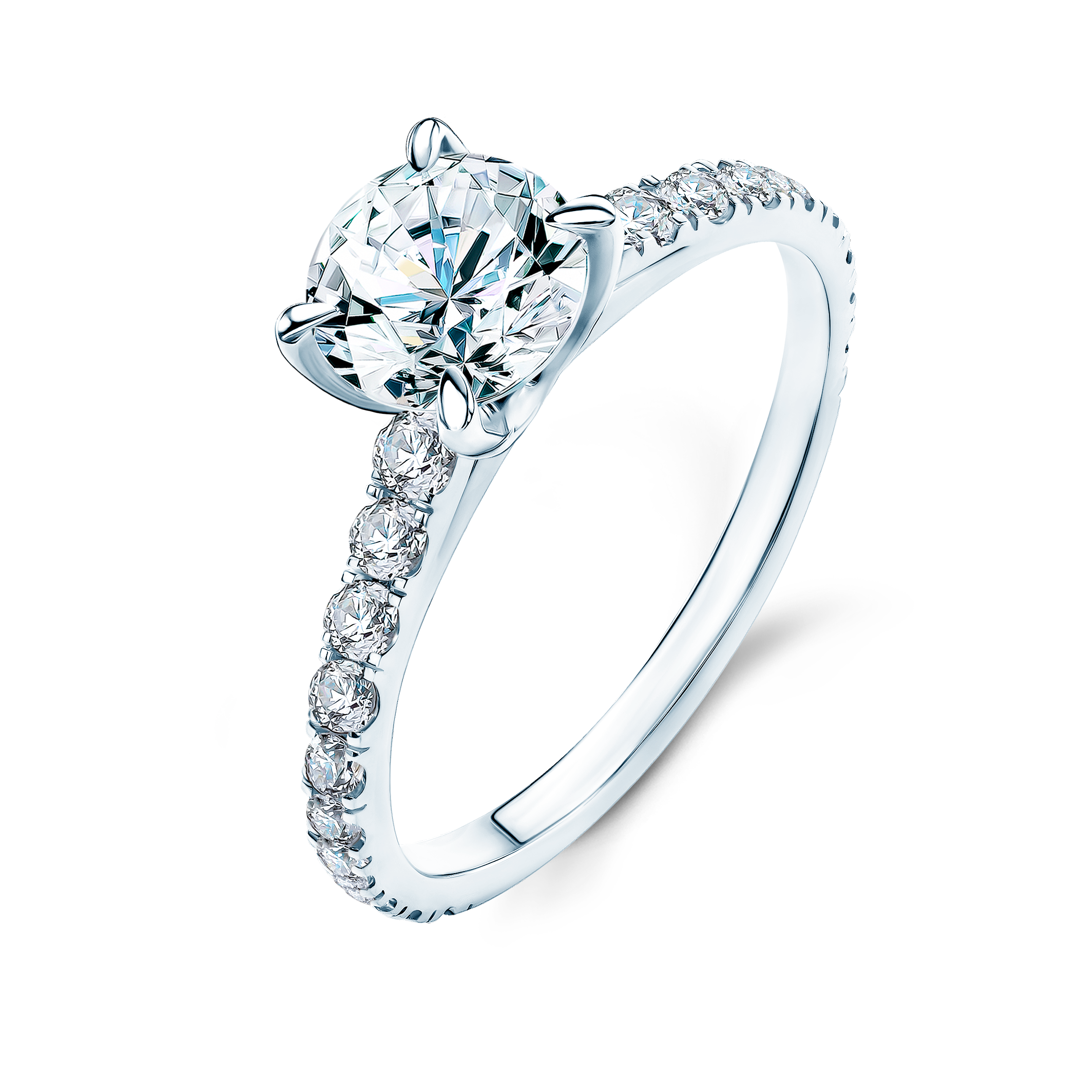 Pierścionek zaręczynowy Share Your Love: białe złoto, diamenty