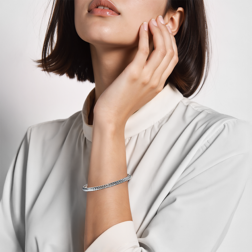 Armband 4 mm: Silber