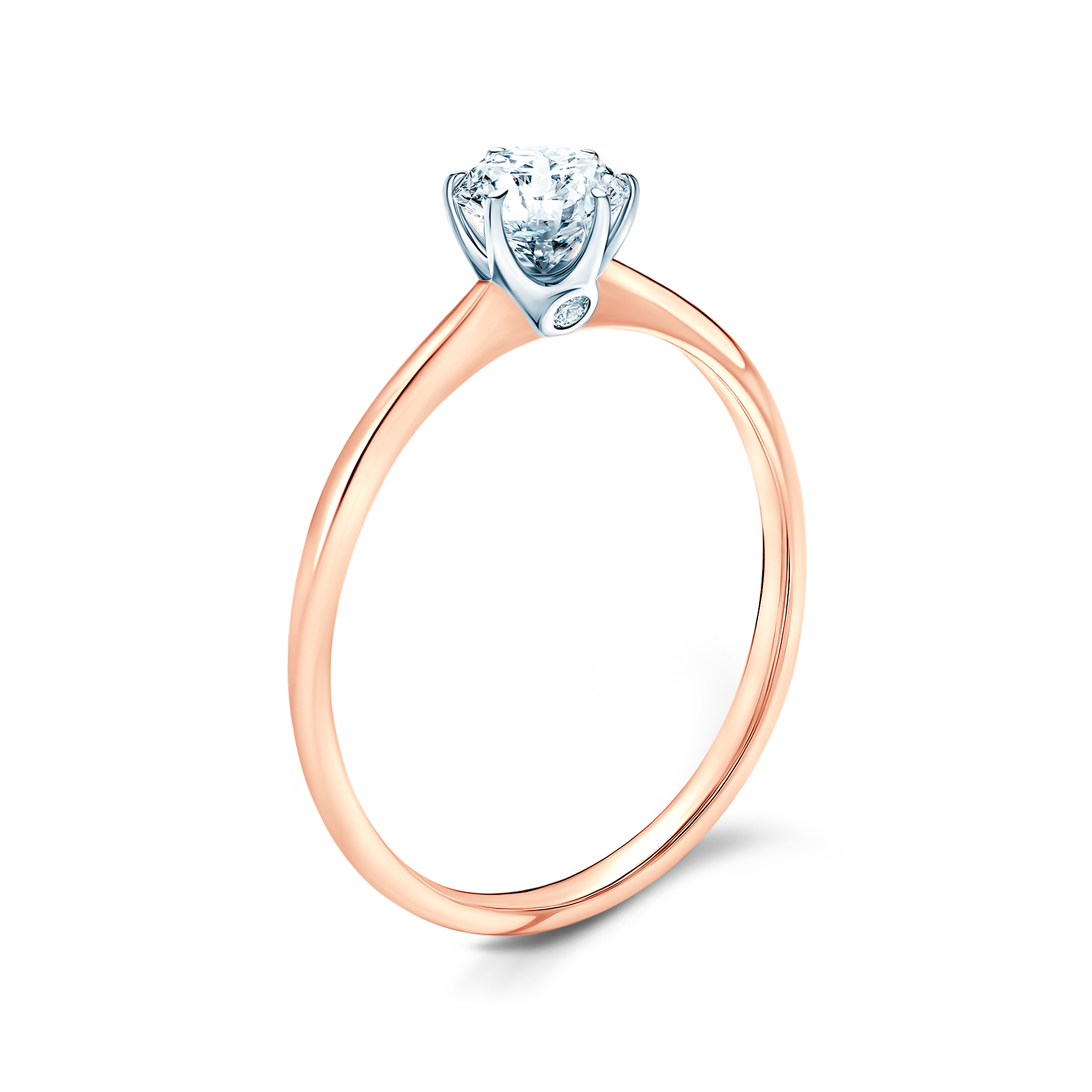 Pierścionek zaręczynowy The Journey: dwukolorowe złoto, diament  - 4