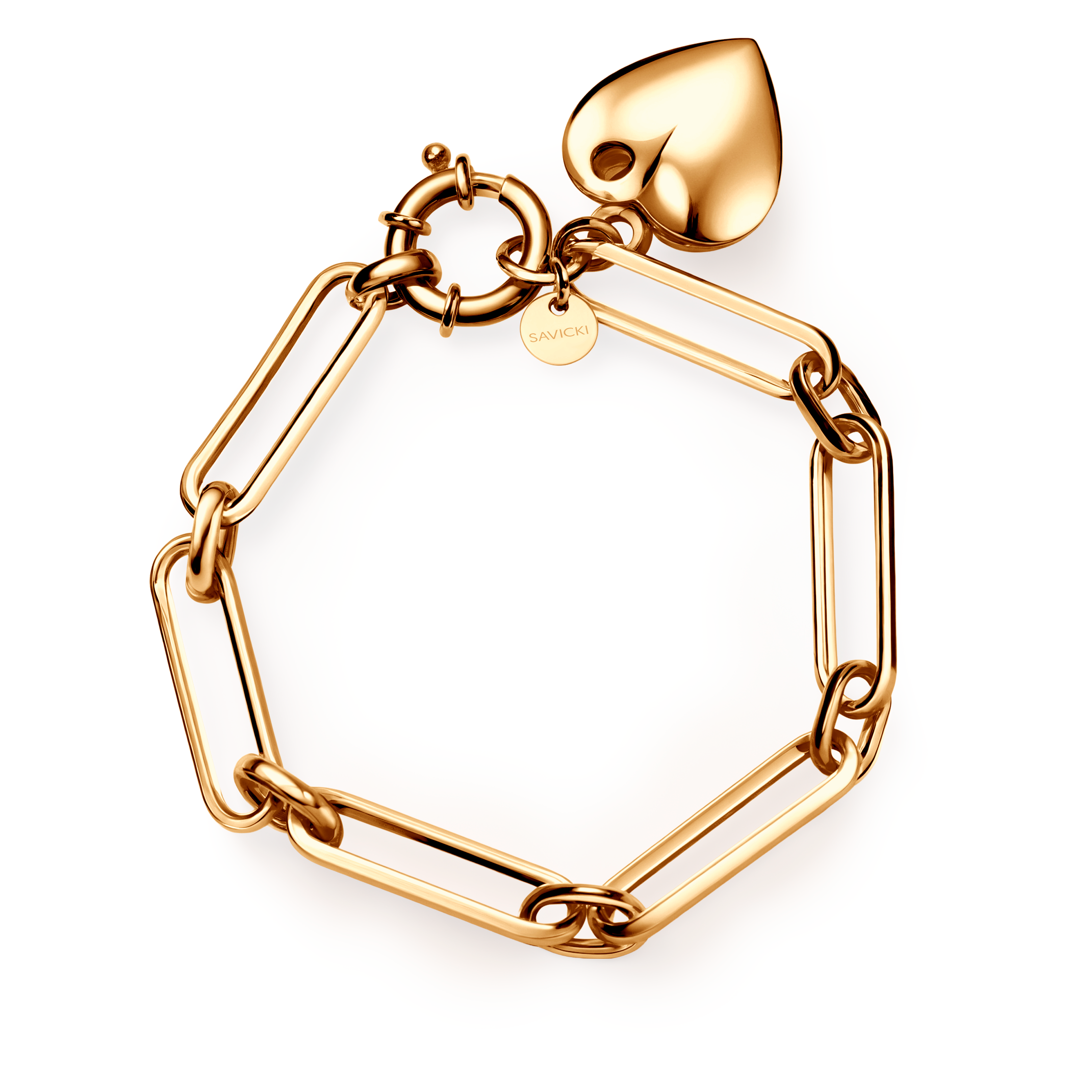 Armband Savicki Herz: Silber vergoldet