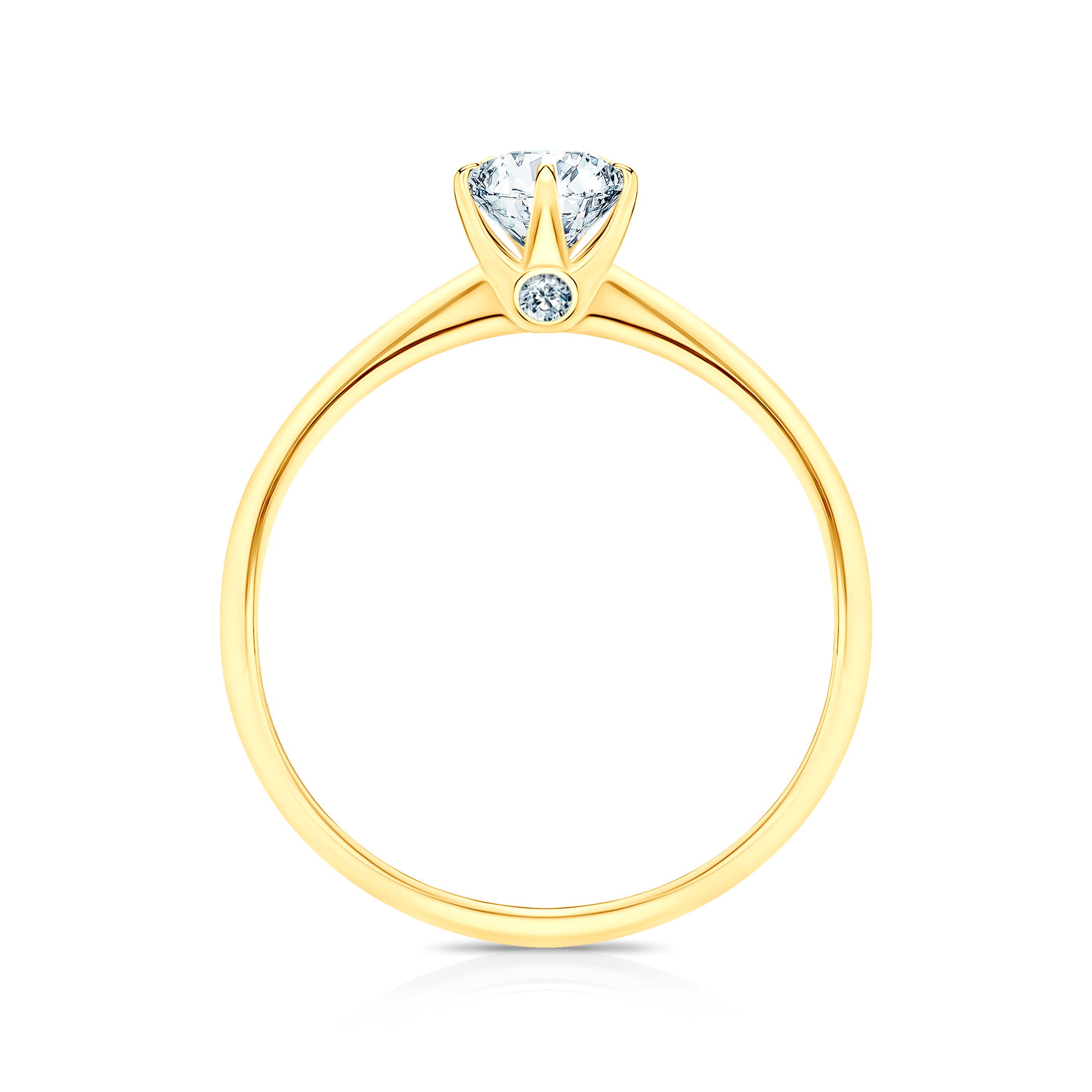 Pierścionek zaręczynowy The Journey: złoty, diament - 3