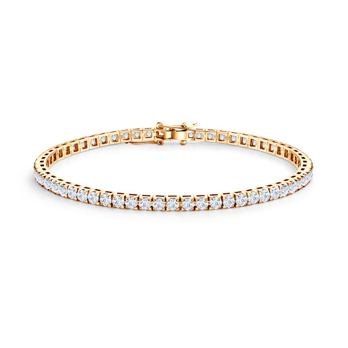 Luminy tennis bracelet 3.0 mm: gold, white sapphires