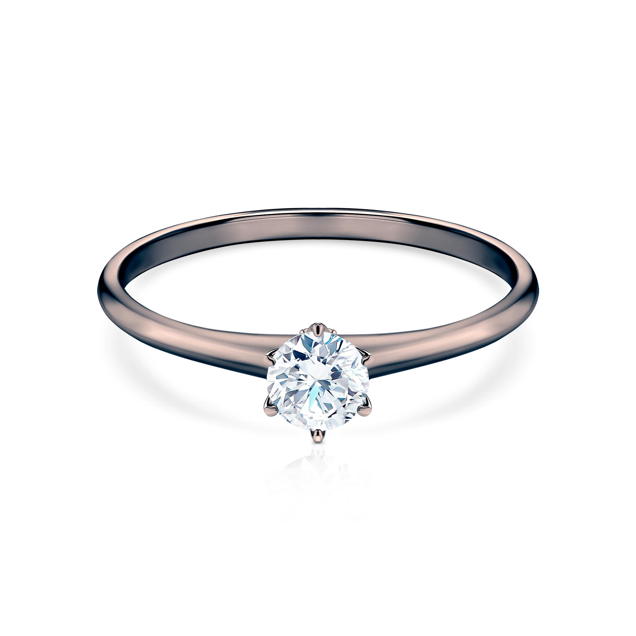 Zásnubní prsten The Journey: černé zlato, diamant