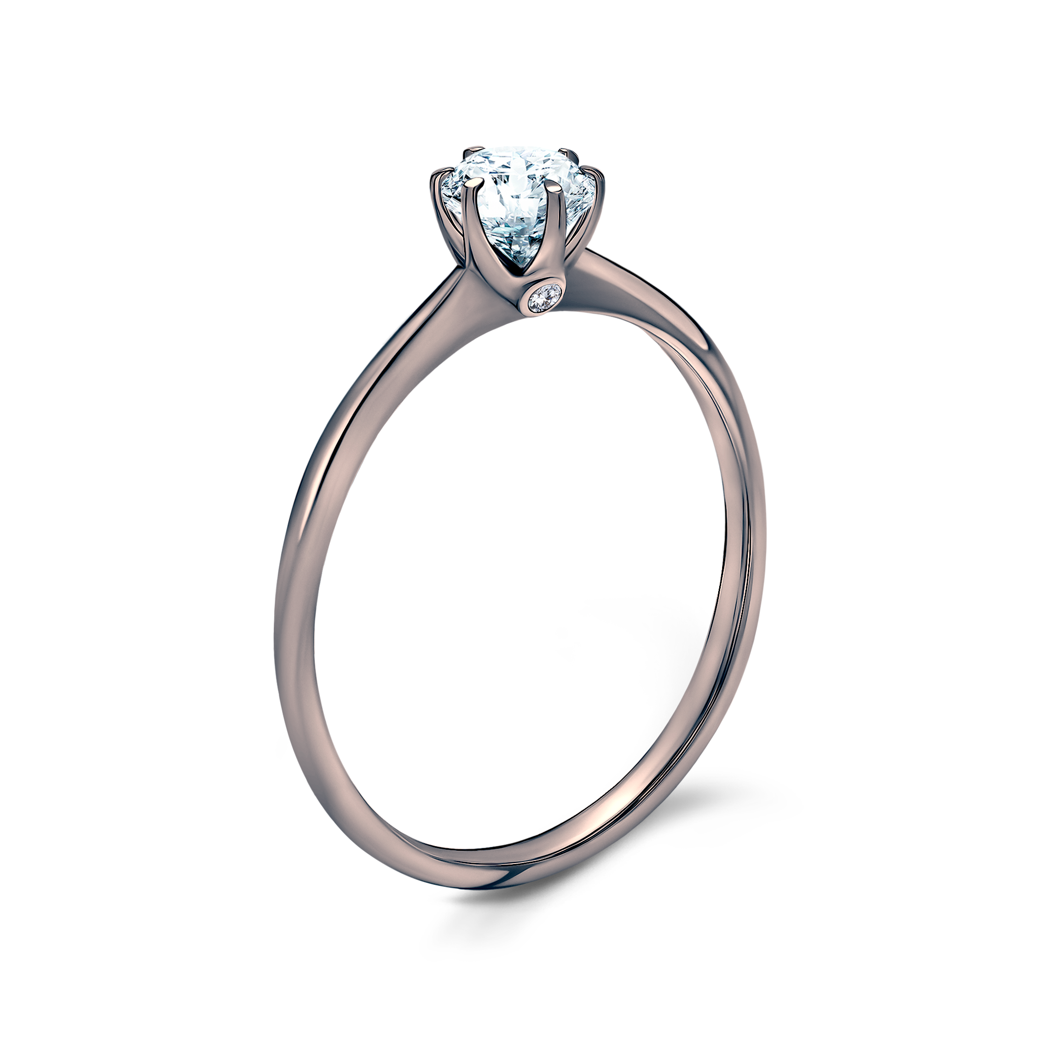 Pierścionek zaręczynowy The Journey: czarne złoto, diament