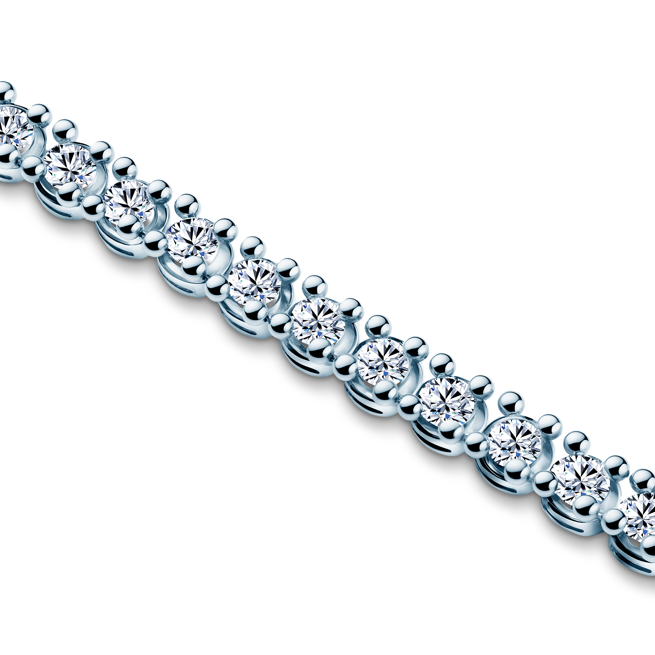 Tennisarmband The Light 3,2 mm: Weißgold, Diamanten