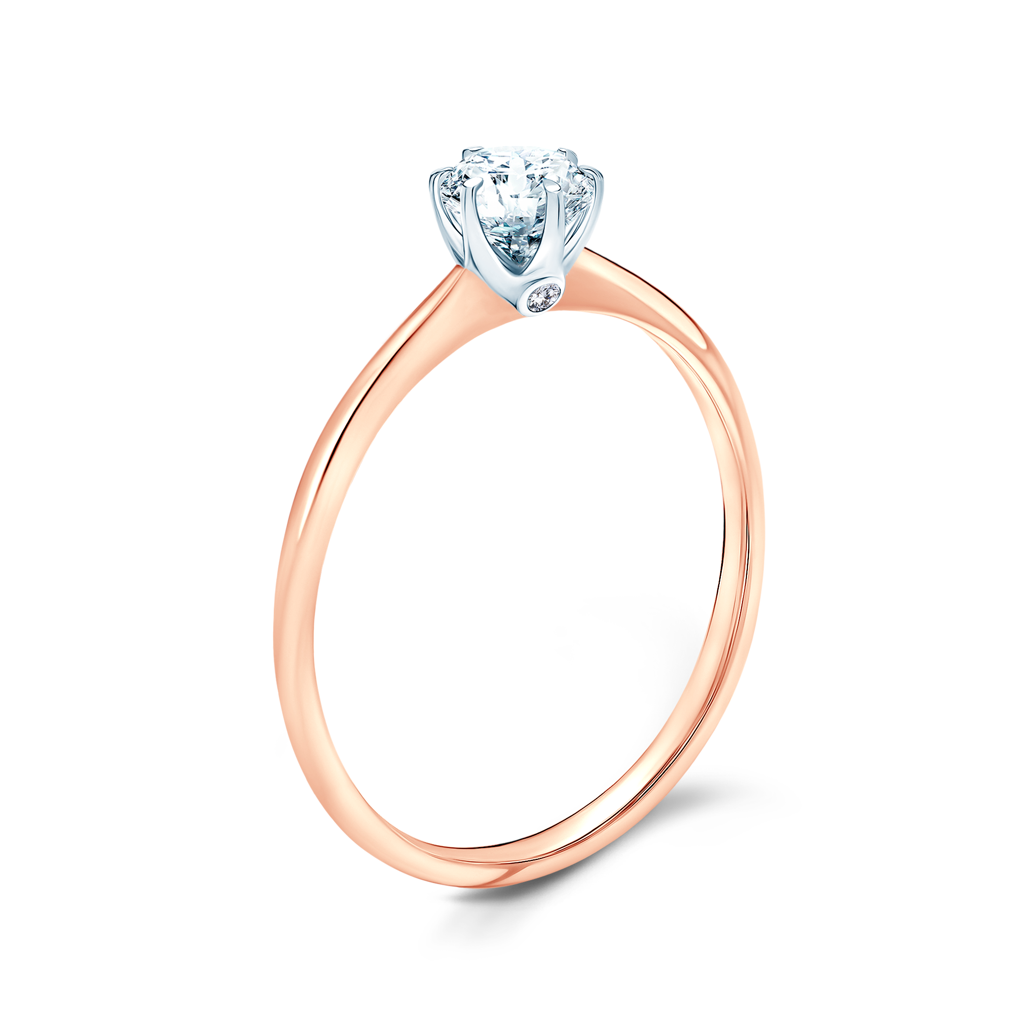 Verlobungsring The Journey: zweifarbiges Gold, Diamant