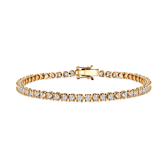 Luminy tennis bracelet 3.2 mm: gold, white sapphires